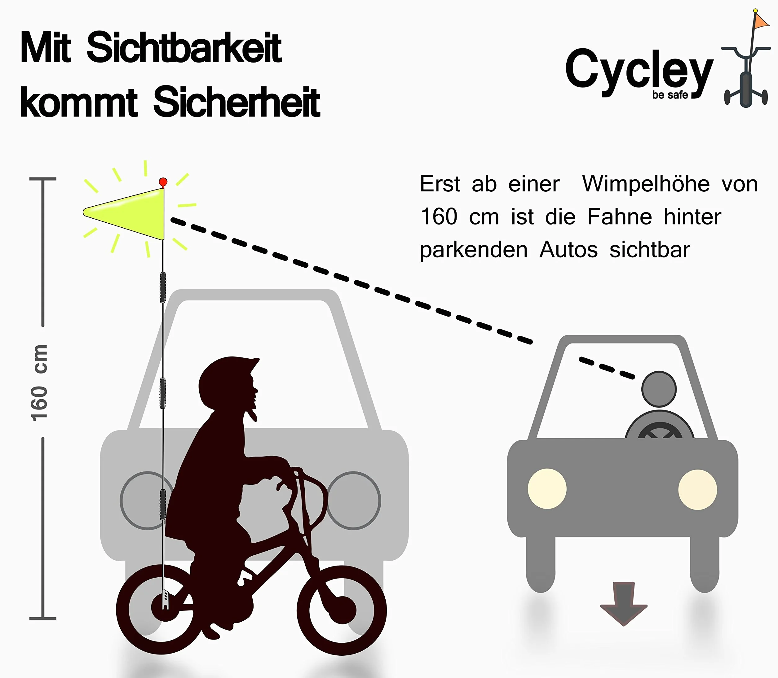 Banderín para bicicleta infantil pirata 160 cm 4 piezas