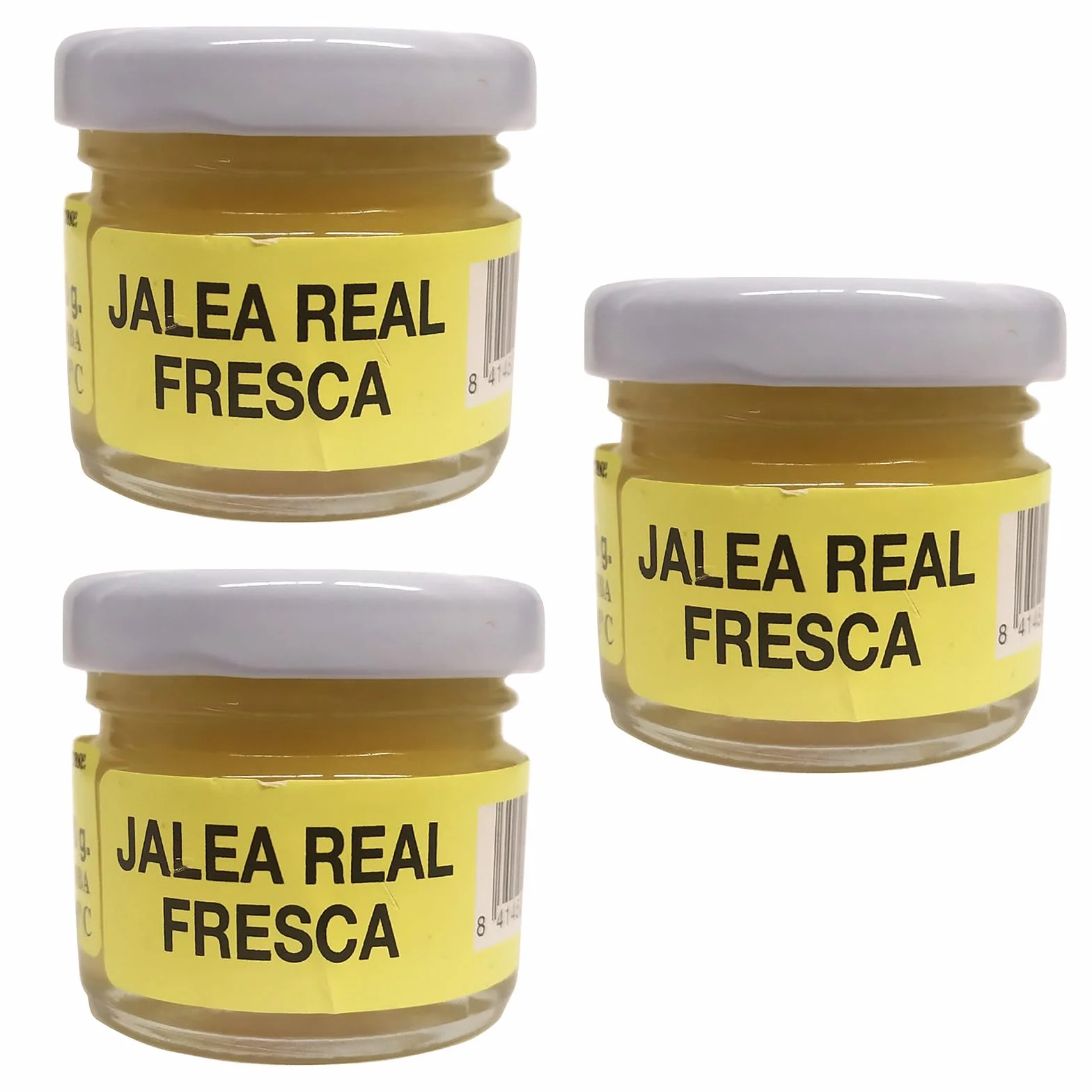 3 tarros de 30 gr de jalea real fresca, pura y natural de España total son 90 gr de jalea real de abejas y 3 cucharas