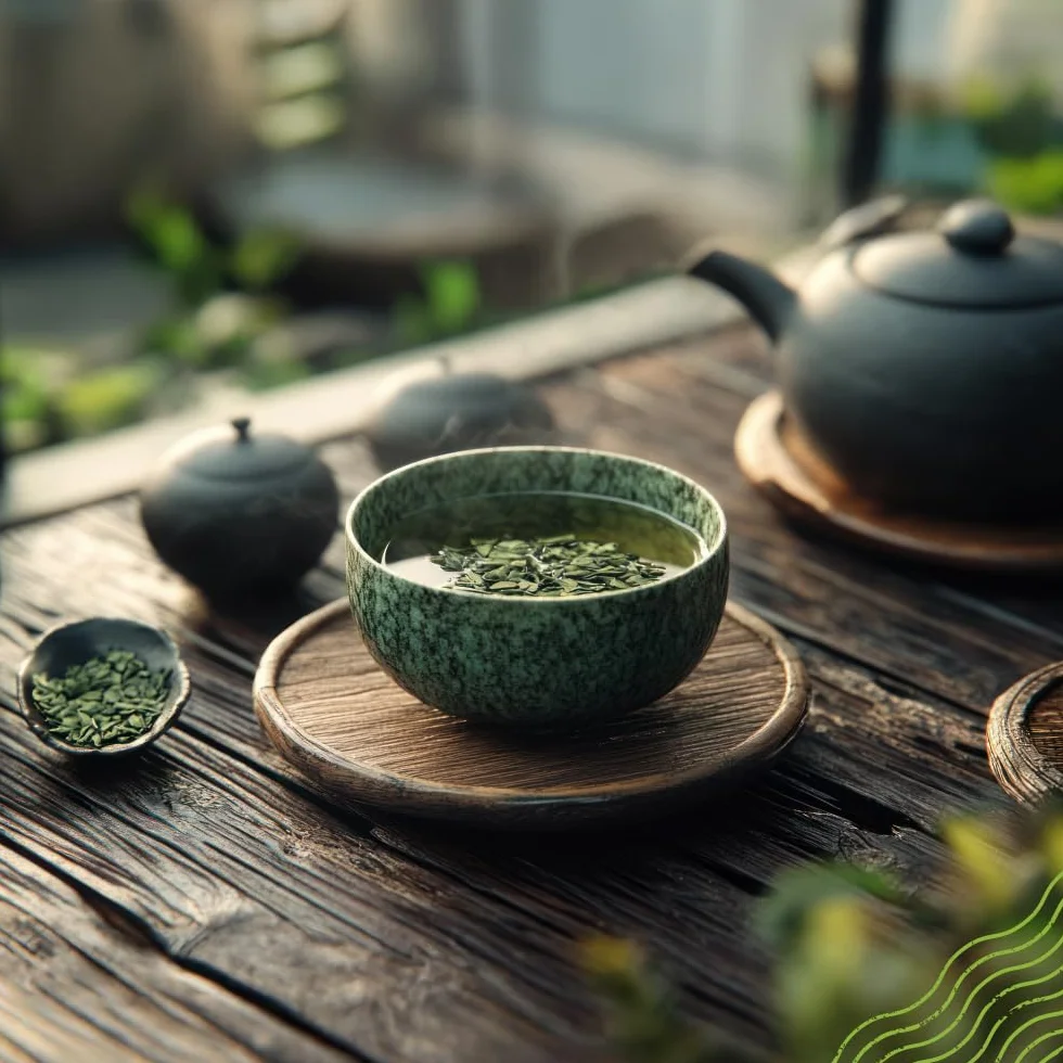 NaturaleBio Té Verde Sencha Japonés Orgánico - Upper Grade - de 200g. Bio, Natural y Puro, Té Verde en Hojas de la Primera Cosecha, cultivado en Japón. Organic Japanese Sencha Green Tea.