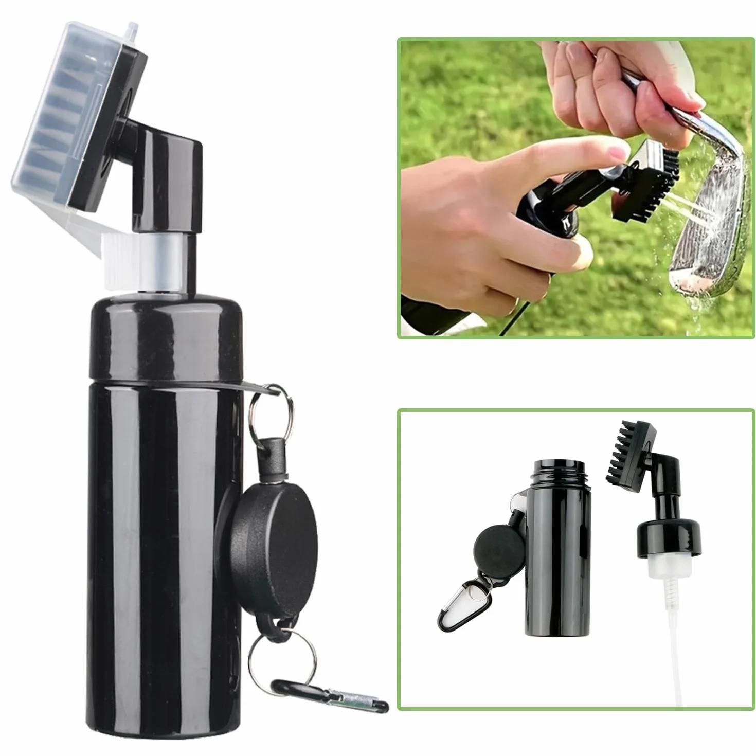 Cepillo para Palos de Golf con Chorro de Agua, Limpiador de Ranuras, Limpieza Húmeda, 150ml