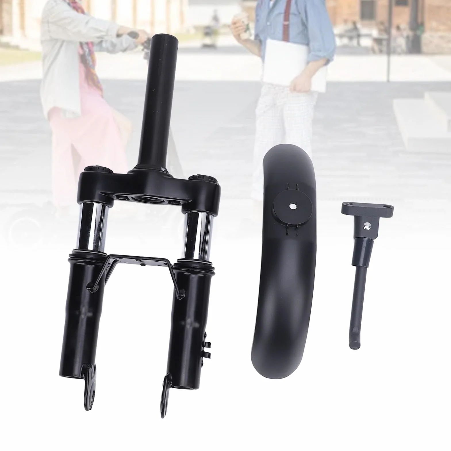Kit de Suspensión Delantera para Xiaomi M365/M365 Pro/M365 Pro 2/1S, Amortiguador con Soporte para Pies y Protector de Barro