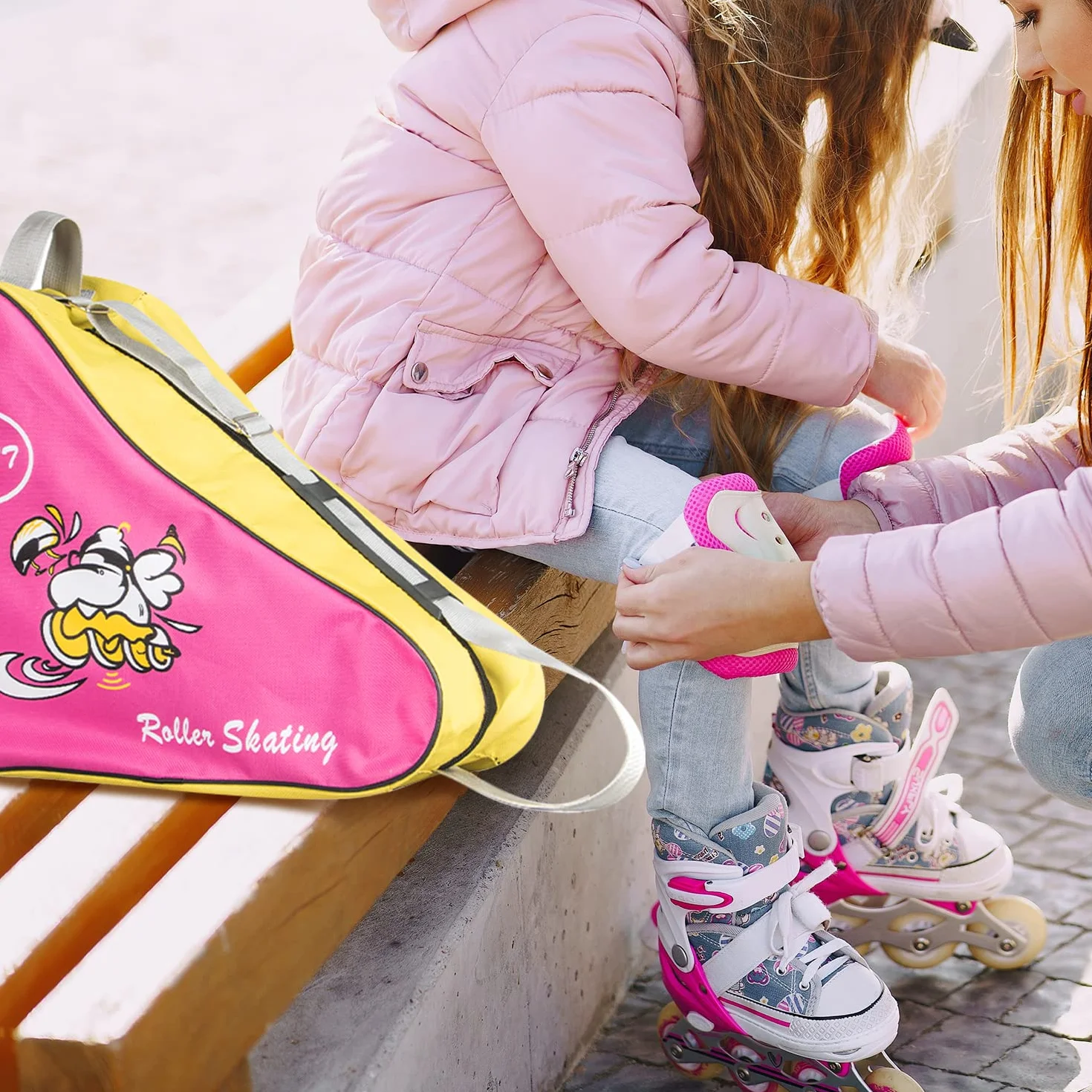 Bolsa de Patinaje con Ruedas, Bolsa de Transporte para Patines, Correa Ajustable, Unisex
