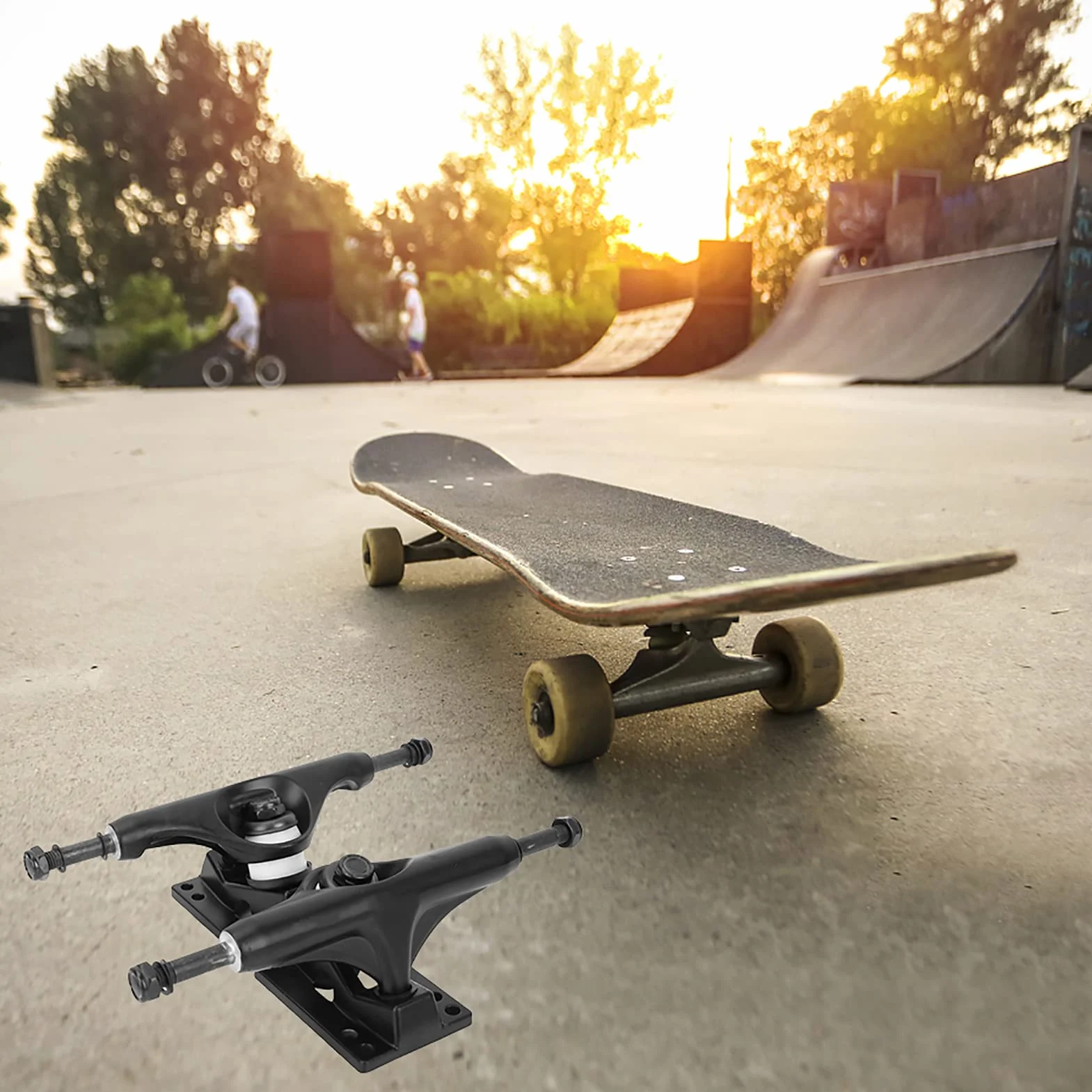 BuyWeek Soporte de Monopatín Aleación de Aluminio 2 Piezas 4-8 Pulgadas para Longboard