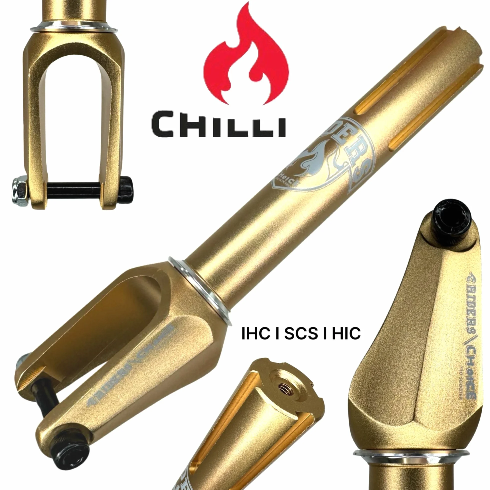 Chilli Pro Scooters Stunt-Scooter Fork Trick Roller Horquilla de repuesto IHC SCS HIC 100 110 120 mm
