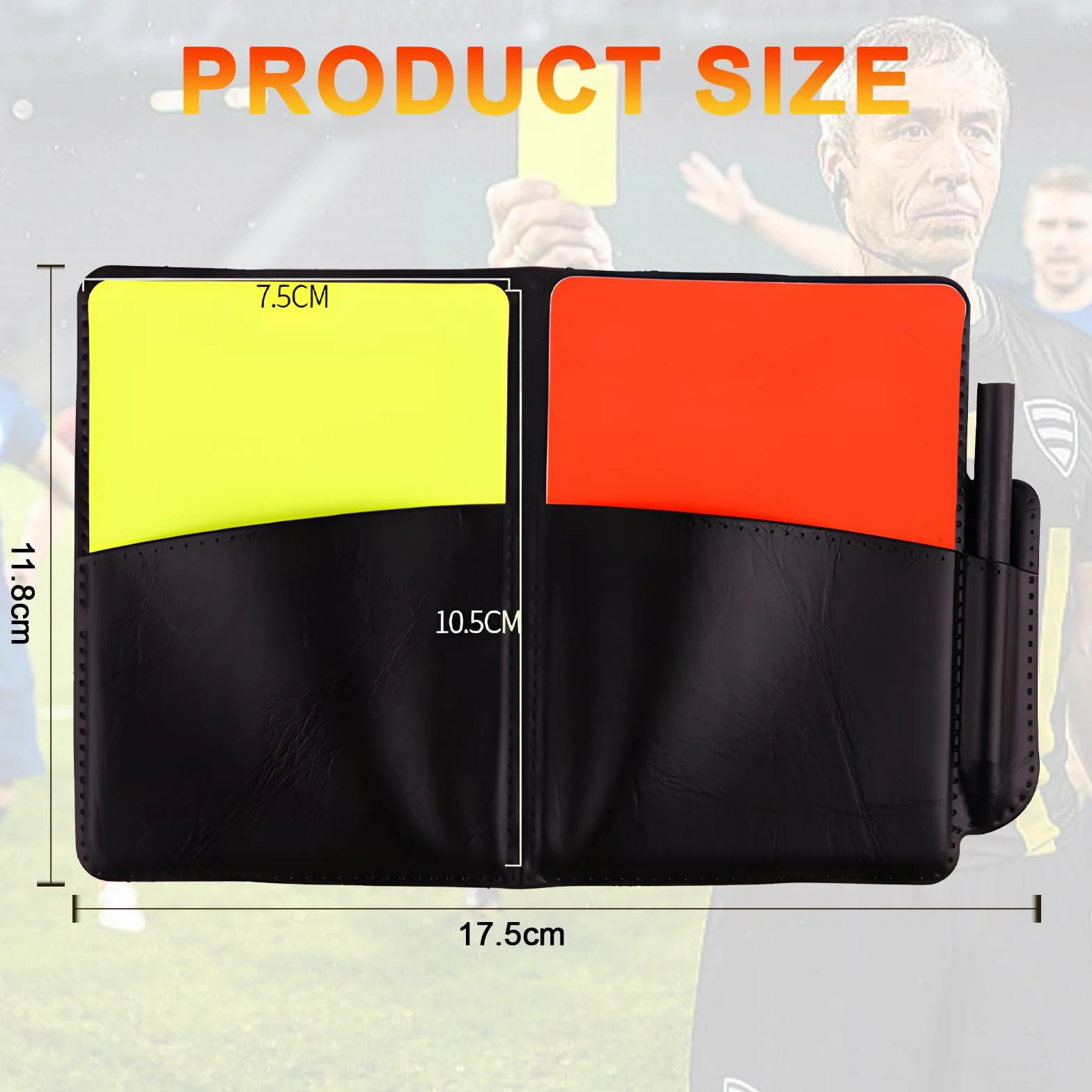 Kit de Tarjetas de Árbitro para Fútbol con Silbato y Hojas de Resultados