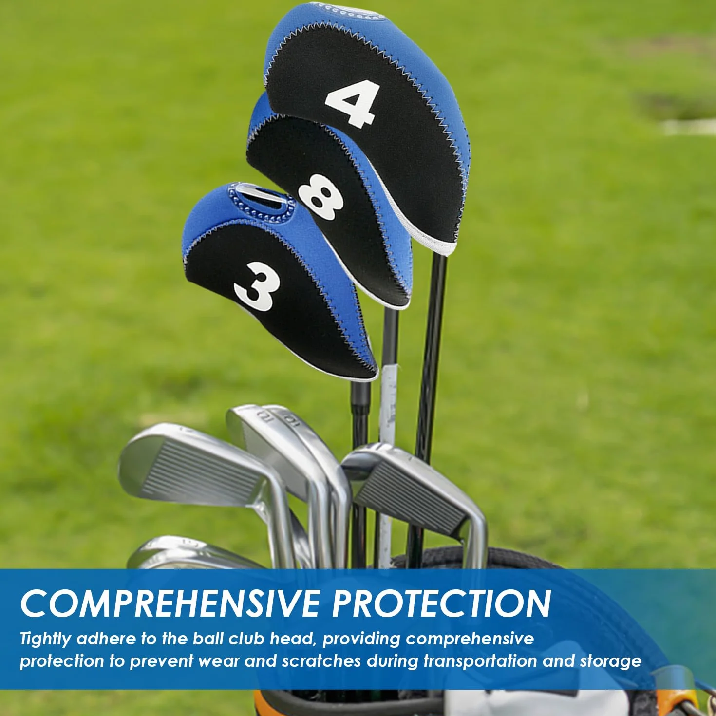 Fundas para Cabezas de Palos de Golf, 5 Clavos de Goma, Funda de Transporte