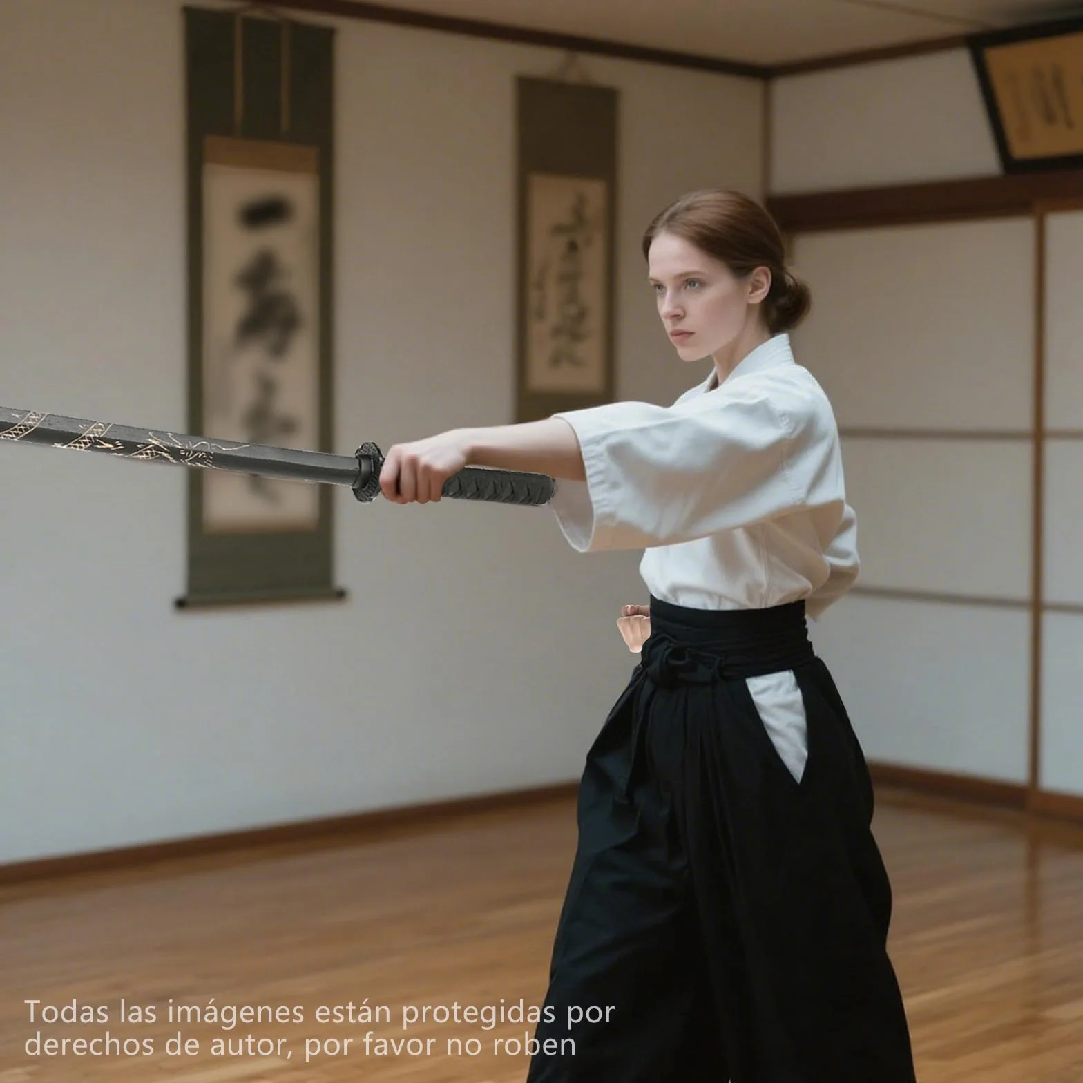 Bokken Kendo Espada Katana de Madera para Entrenamiento Cosplay (Dragón)