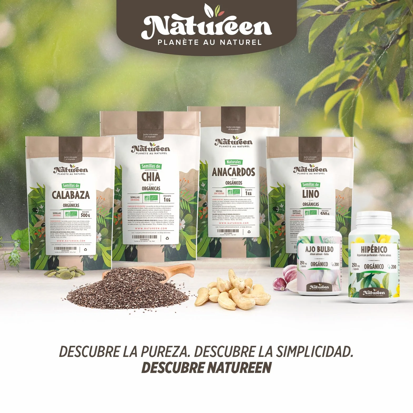 Anacardos Bio 1kg 100% Natural Sin Sal Sin Tostar