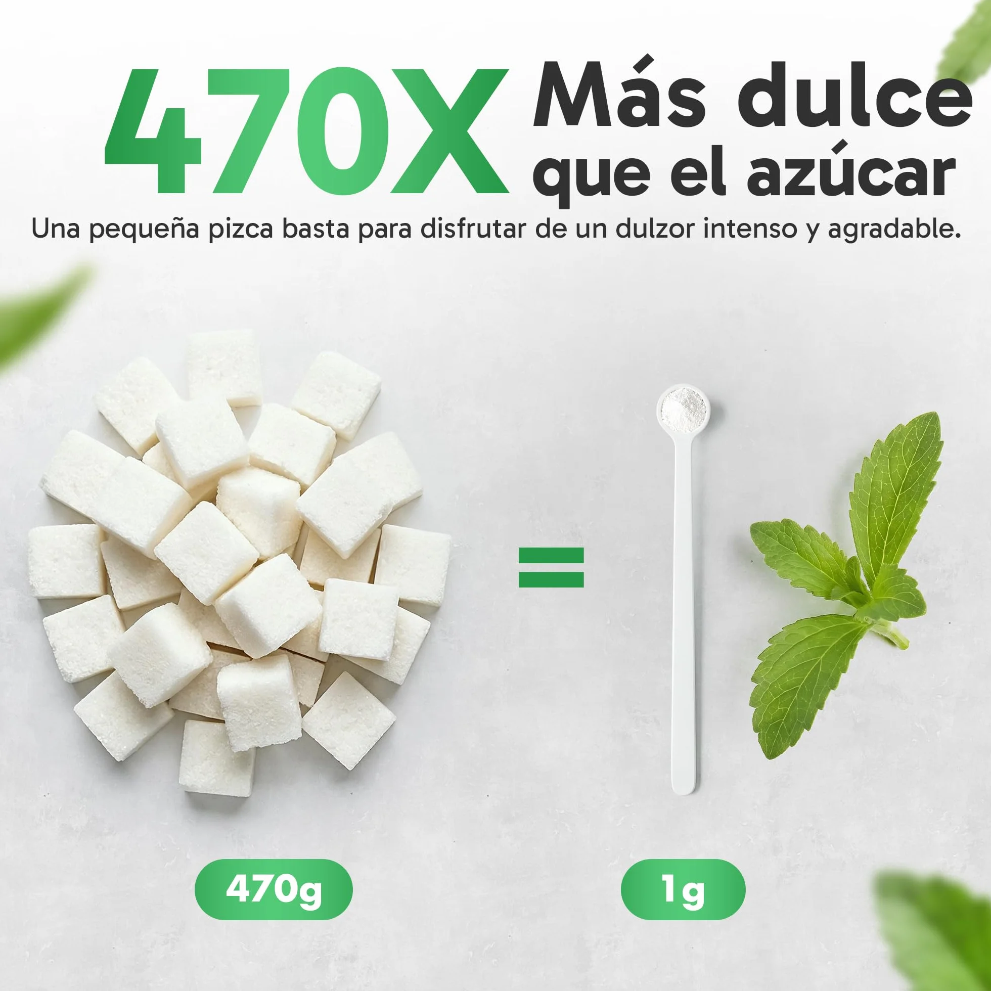 Polvo de Stevia Ultra-Concentrada (100g) | RebA-98 Puro al 98% | 470x Más Dulce que el Azúcar