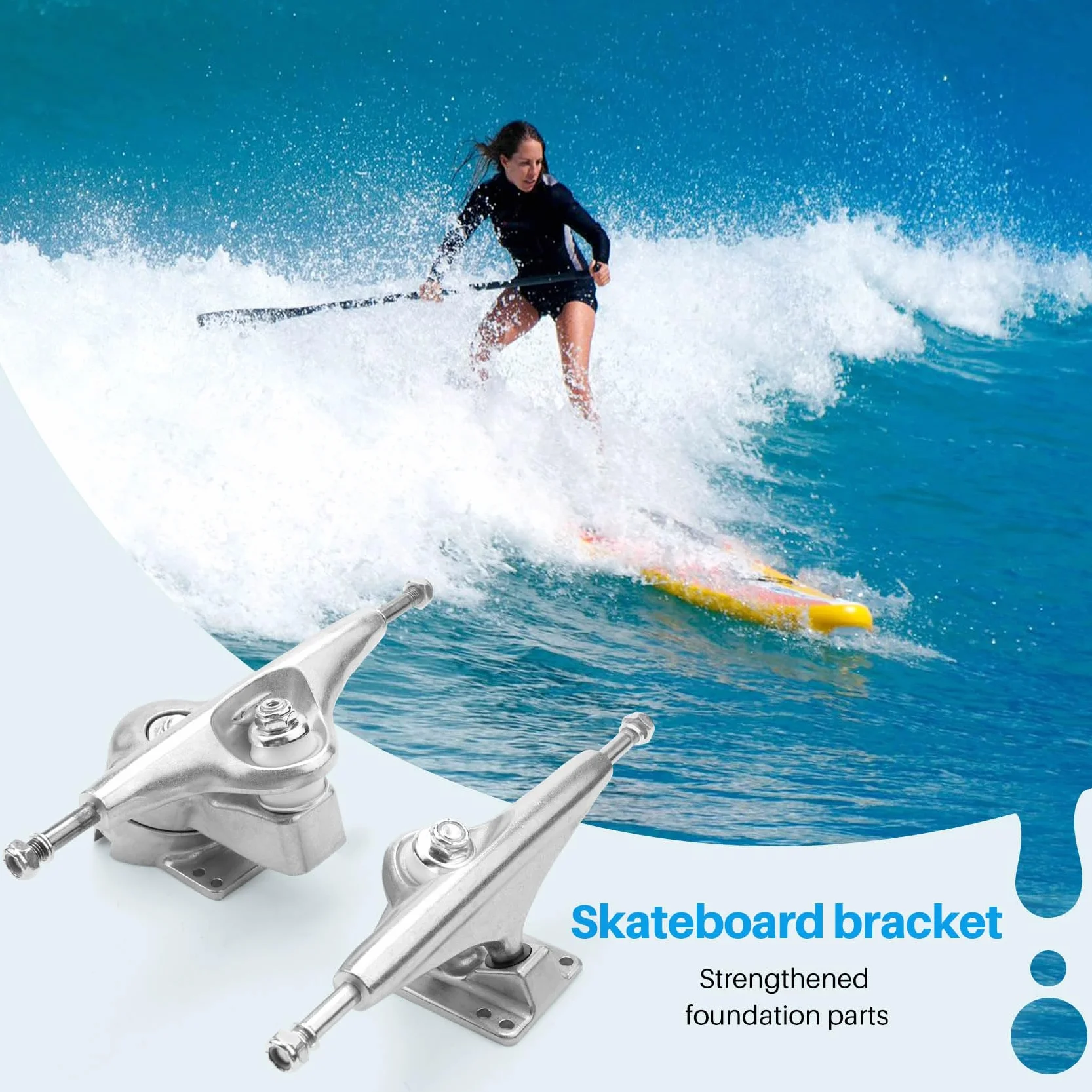 BruCke Surfskate Eje para S6 Rojo - Adapter Plata Junta Set