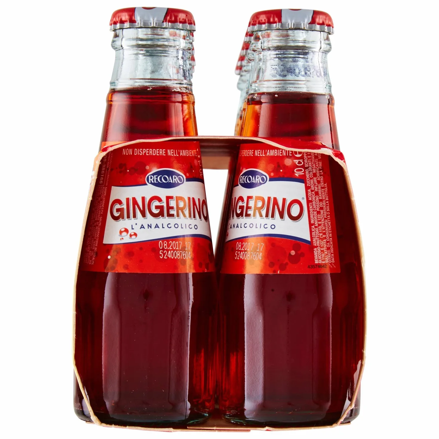 Gingerino Recoaro 0505077 Aperitivo antialcohólico, Cl 10 (Cluster) - [Pack de 2]