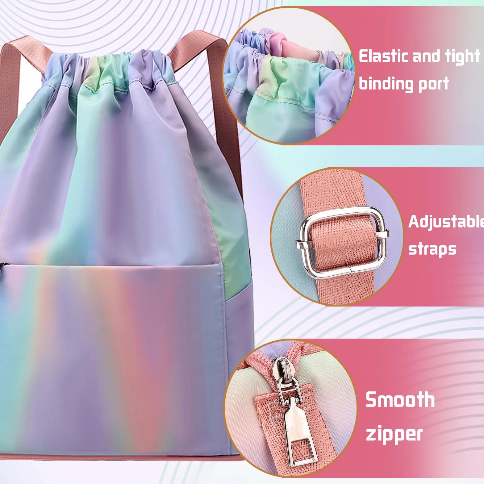 Mochila Deportiva Impermeable para Mujer Hombre Fitness Playa Viaje