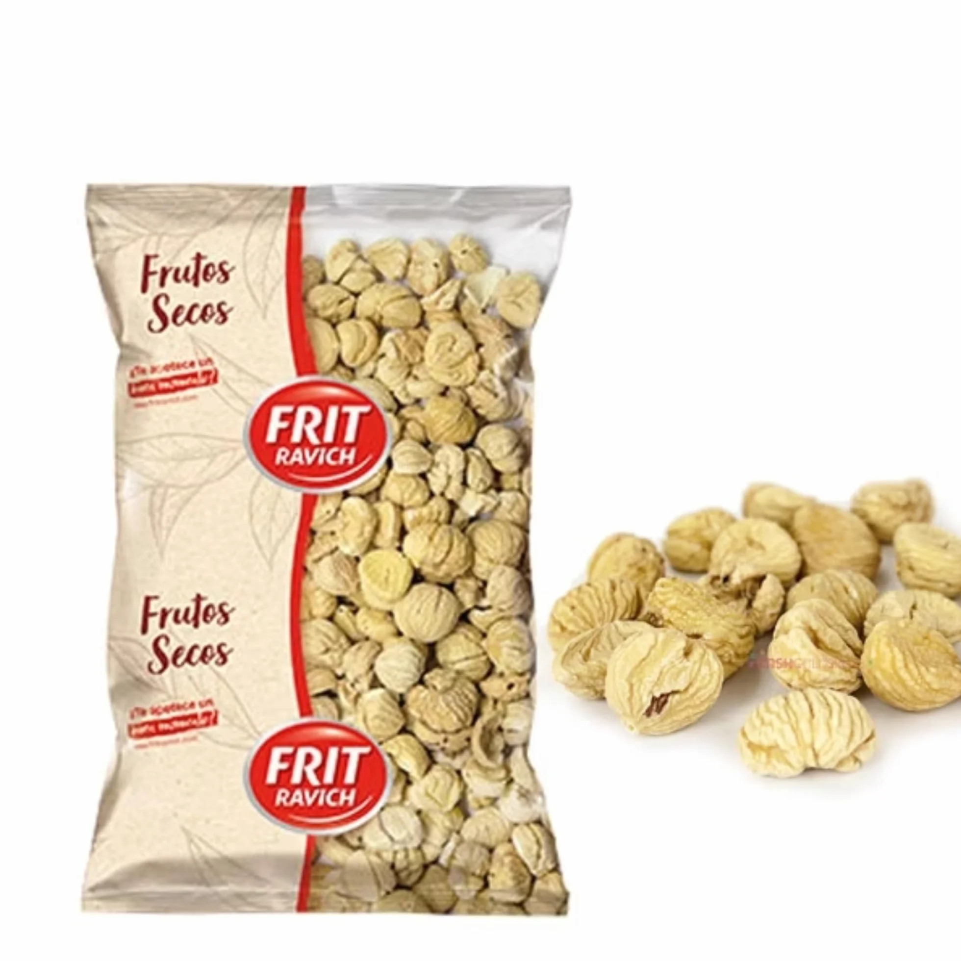 Castaña Pilonga Extra Sin Piel - Sin Gluten, Vegano - Bolsa Kilo - 1000 gr - Frit Ravich - Origen España