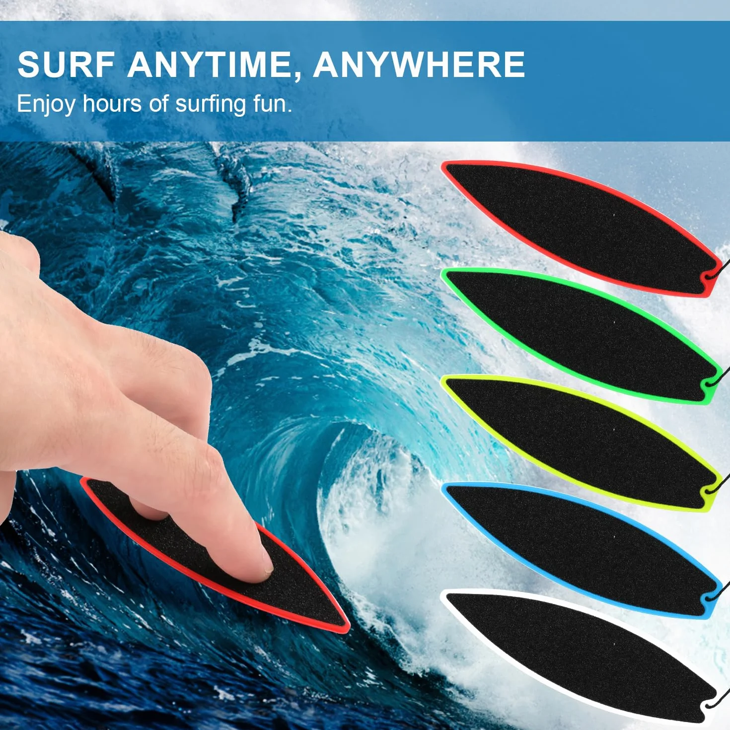 SAVITA Tablas de Surf para Dedos, Mini Tablas de Surf Creativo Juguete para Niños Adolescentes Adultos