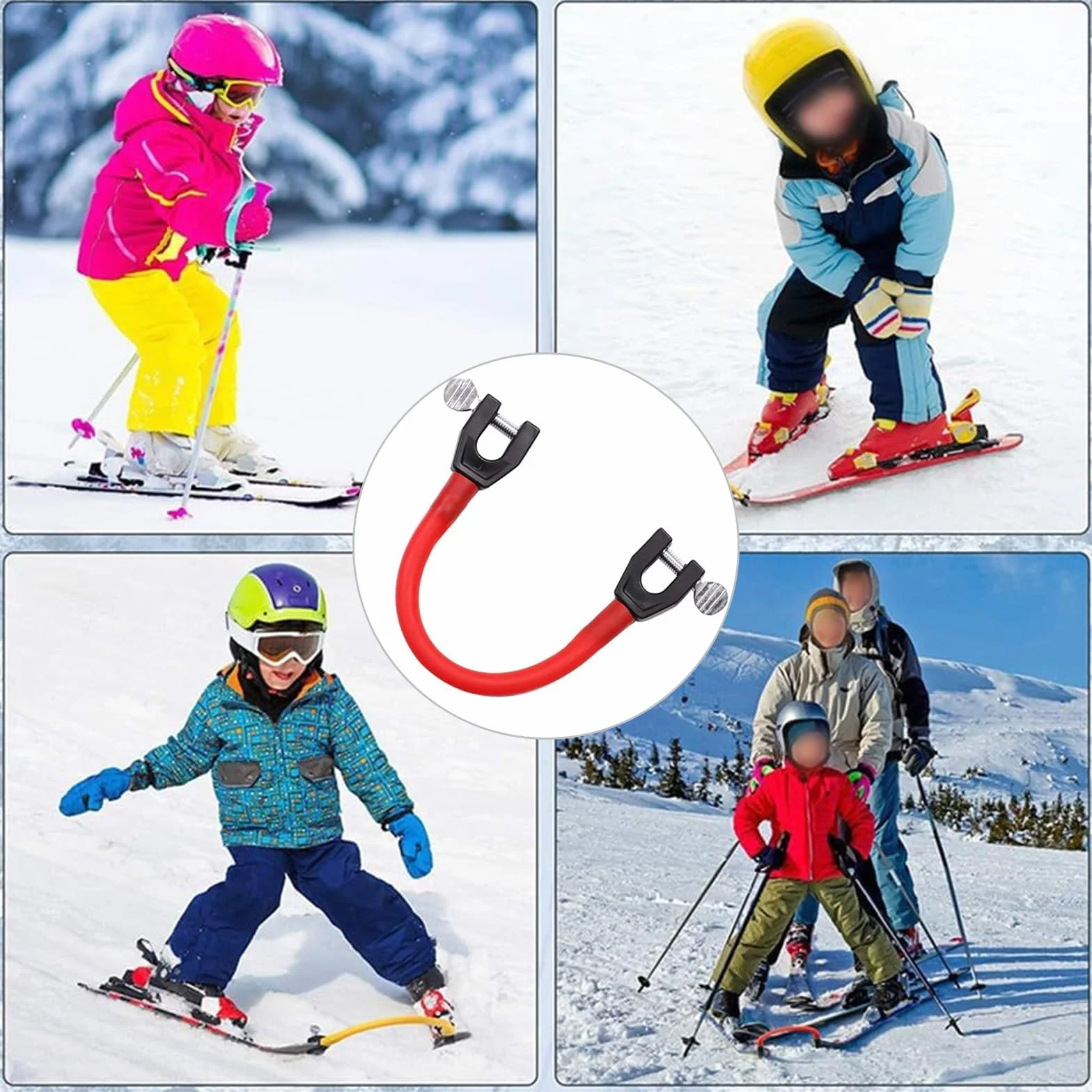 Conector de Puntas de Esquí para Niños, Accesorios de Snowboard Portátil para Entrenamiento de Esquí