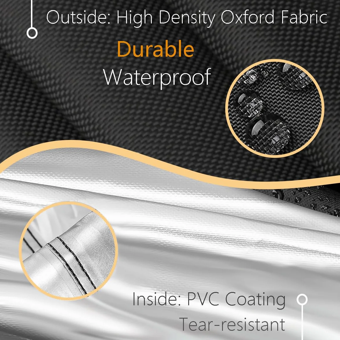 FLYMEI Impermeable Polvo Prevención para Carro de Golf 4 Pasajeros EZ GO Club Car Yamaha Gris Topo Negro