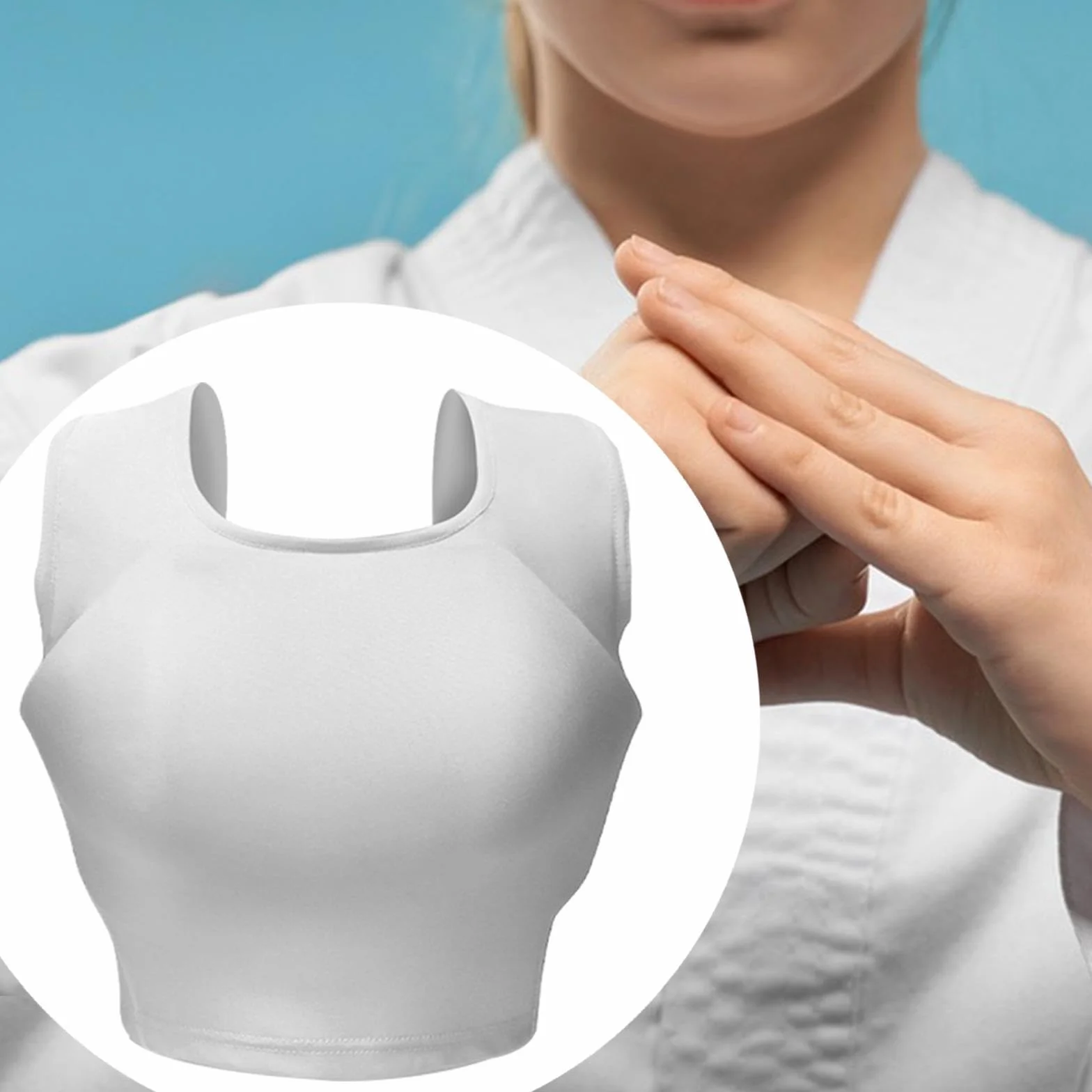 Baoblaze Protector de Pecho para Mujeres en Karate, Soporte para Costillas, Boxeo