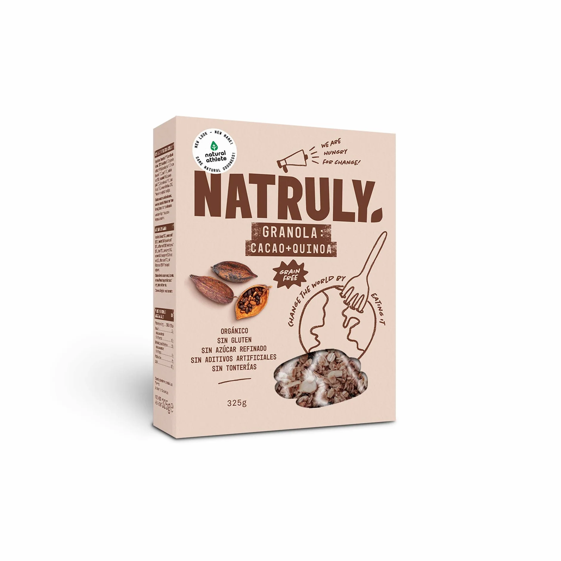 Granola BIO NATRULY Cacao Coco y Quinoa Sin Cereales Sin Gluten Sin Azúcar Refinado Vegana 325g