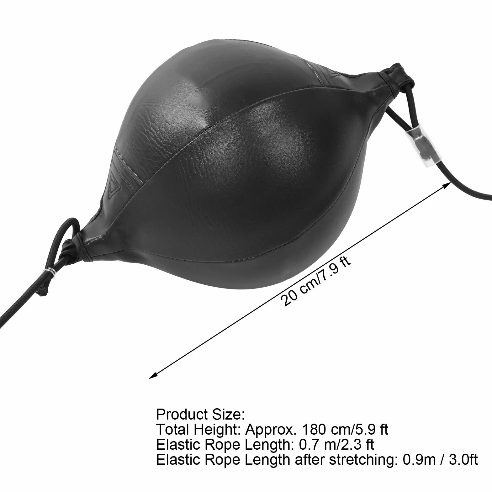 Saco de boxeo inflable de poliuretano 20 cm, doble extremo, giratorio, para muay thai entrenamiento