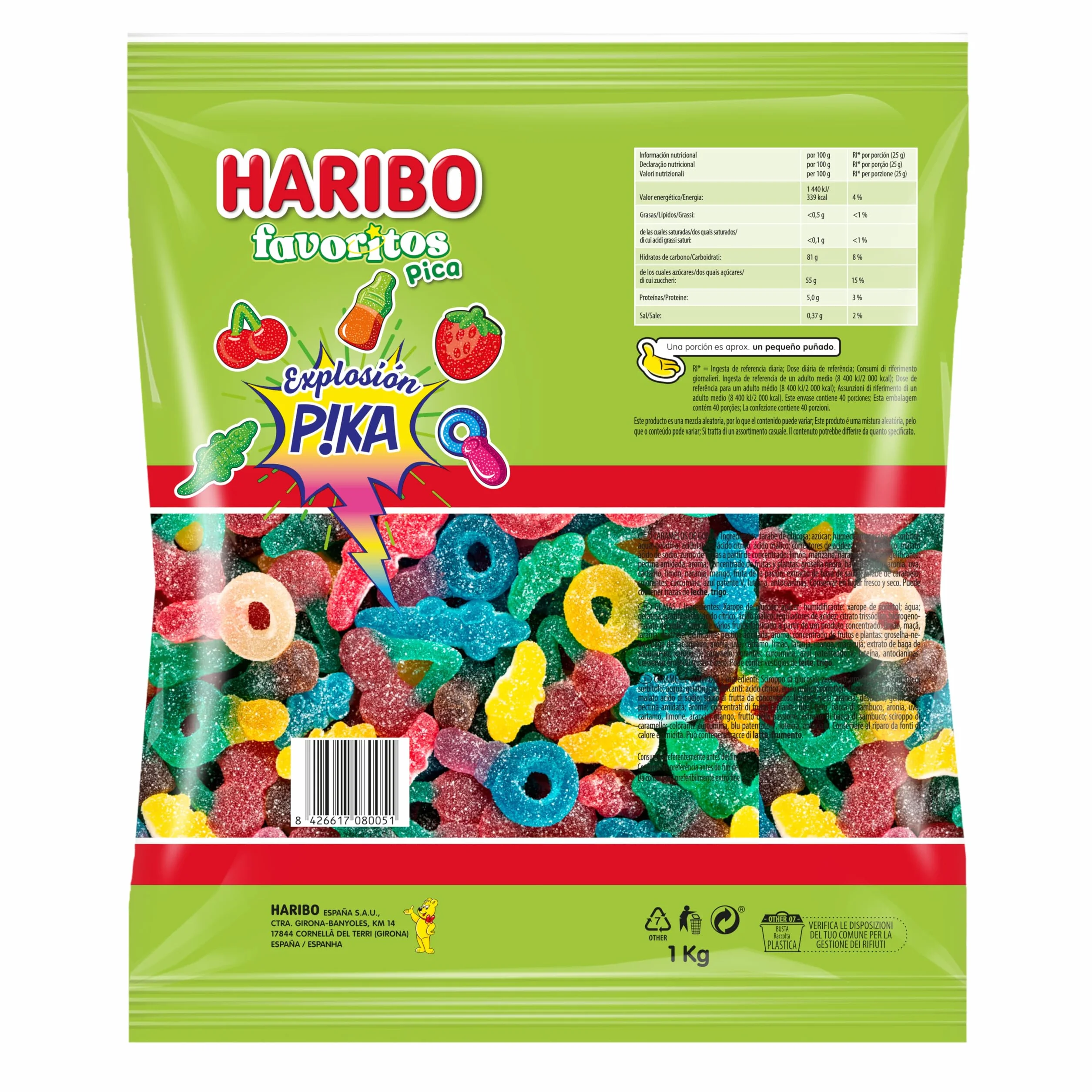 Haribo 0008005 Favoritos Pica, 1 Kg
