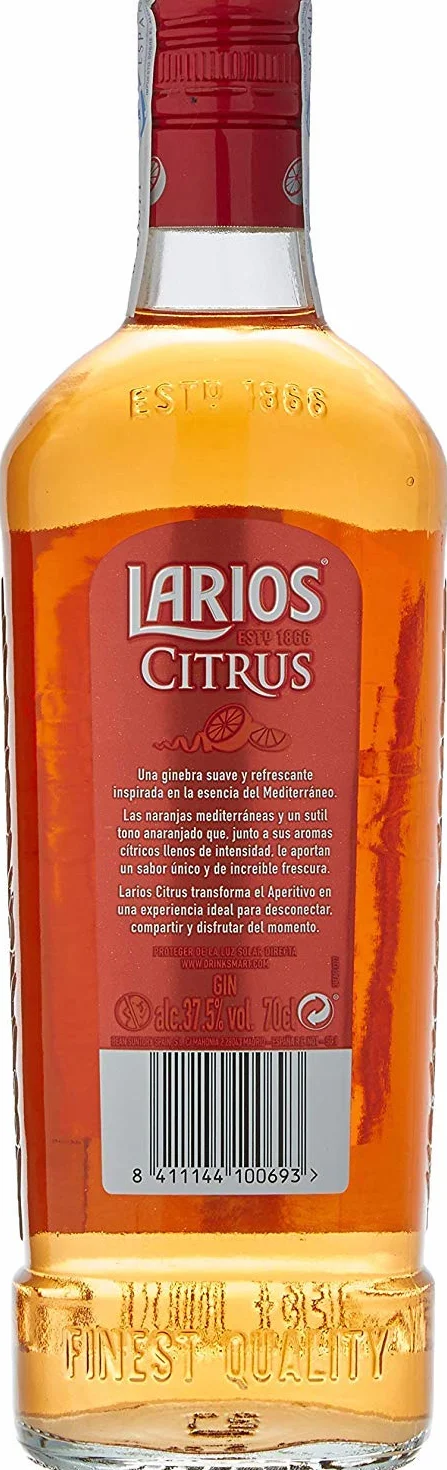 LARIOS ginebra citrus botella 70 cl