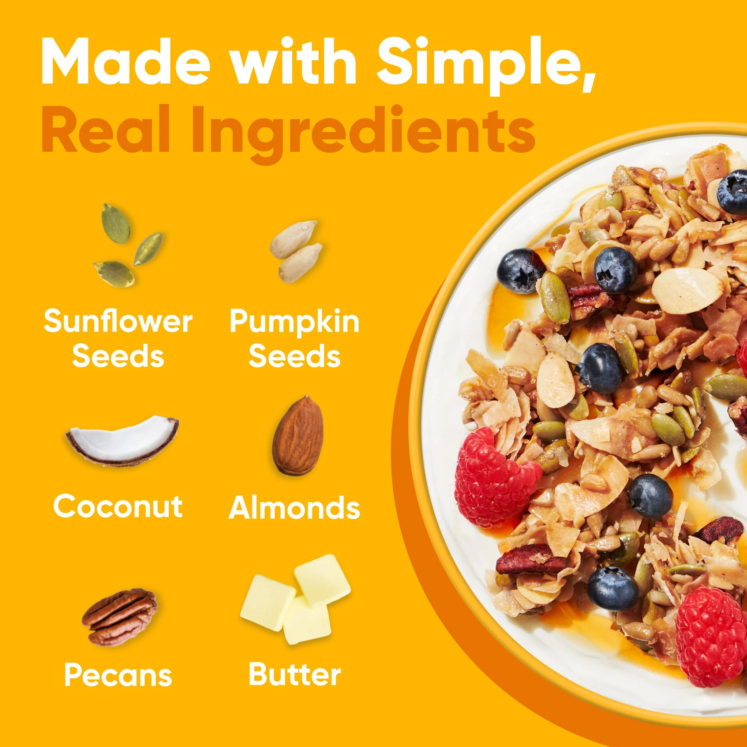 NuTrail Juego de 3 cereales de nuez, sin azúcar añadido, keto, bajo en carbohidratos, sin gluten, sin cereales, desayuno saludable, 237 ml