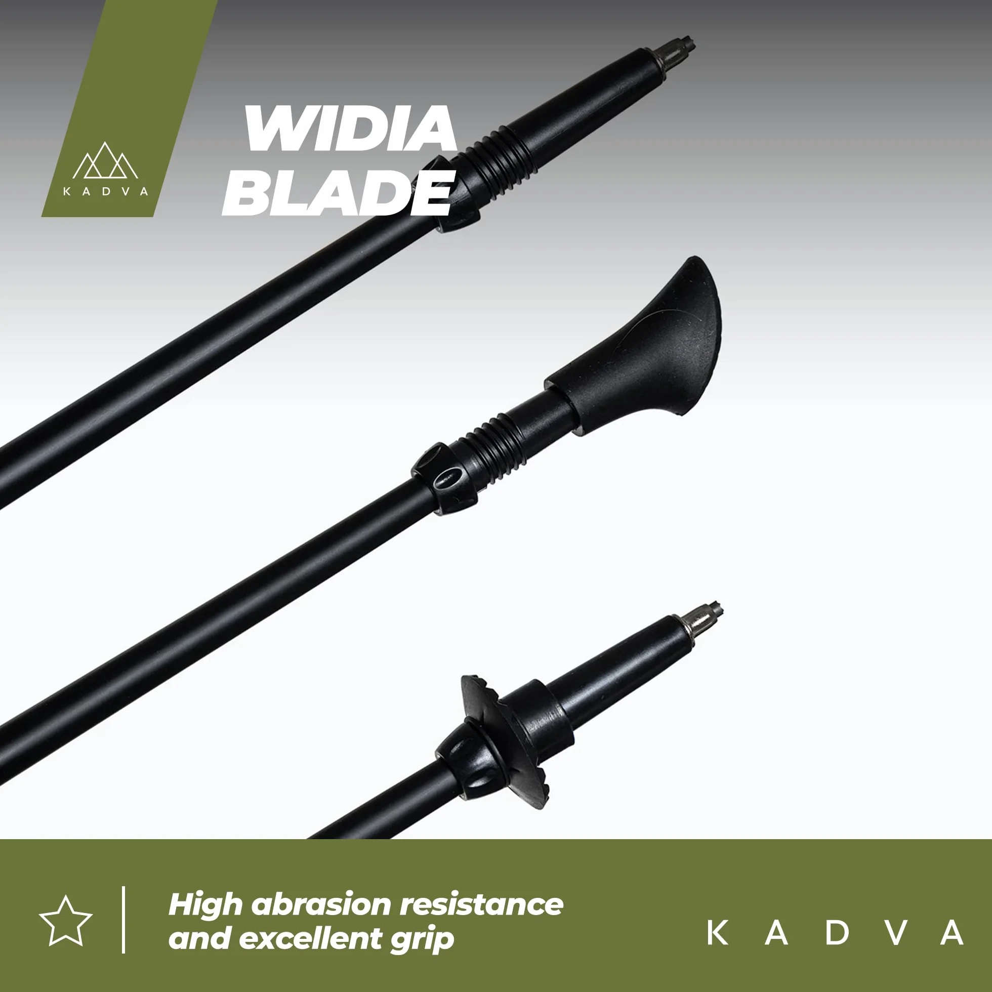 KADVA Raylan Bastones de Marcha nórdica Ajustables 105-130 cm con Guantes