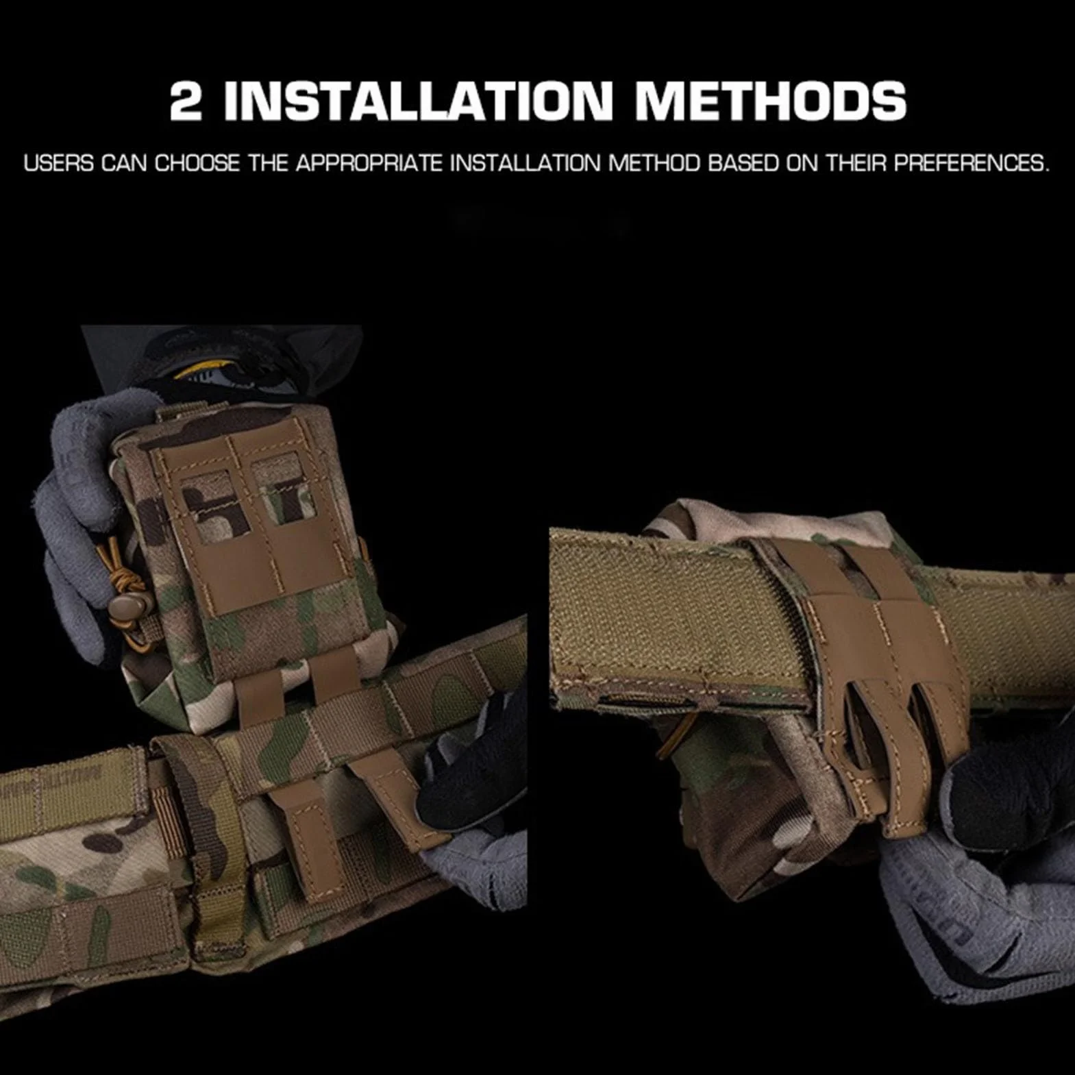 Porta Granada Airsoft Multiuso Funda Táctica MOLLE Cierre Rápido