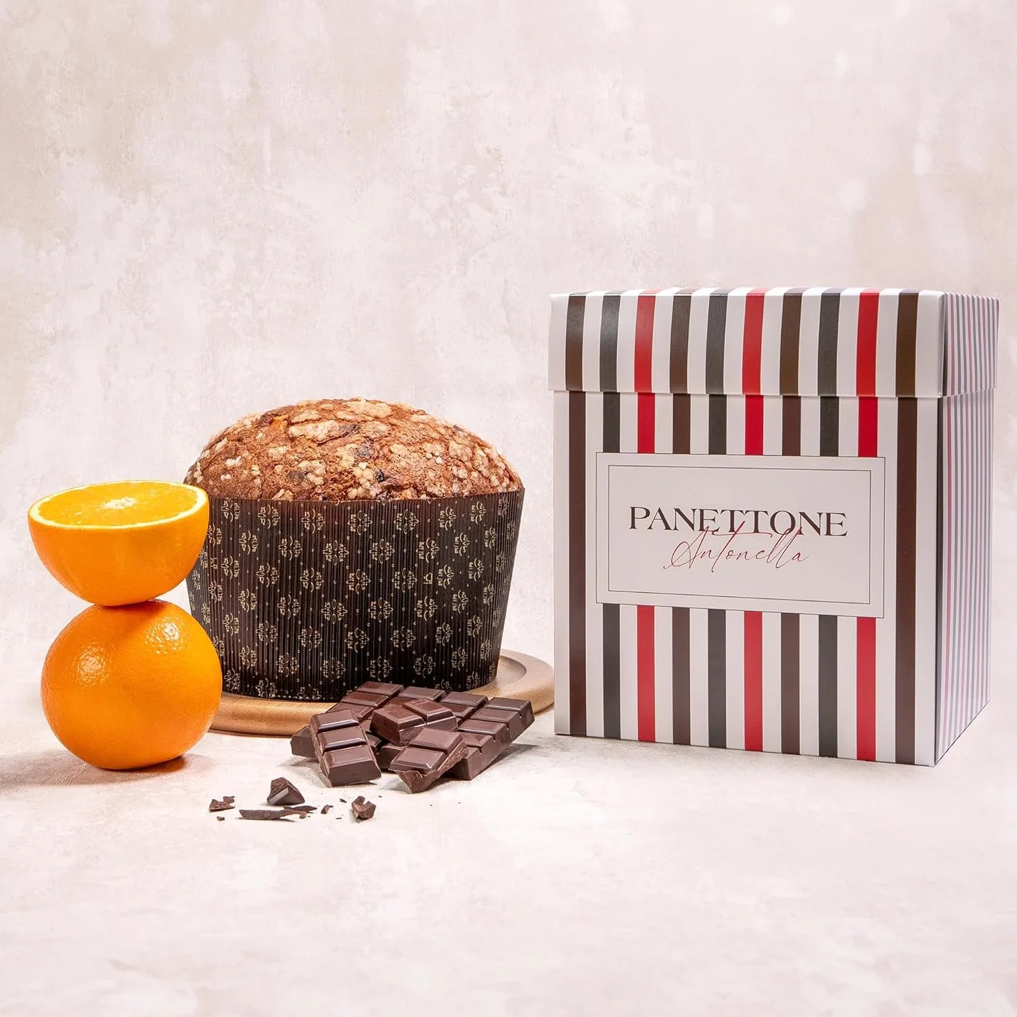 Pack 2 Panettone Antonella Chocolatíssimo de Chocolate y Panettone de Chocolate y Naranja - Dos Panetones XXL 1200 gr - Elaboración Artesanal con Receta Tradicional - Delicioso Panetone Dulce Navideño