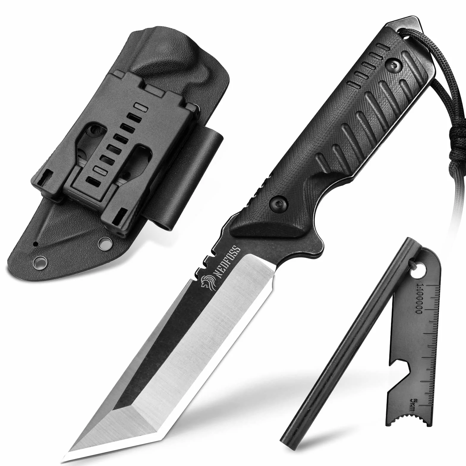 NedFoss DRAGON cuchillo supervivencia bushcraft hoja fija full tang acampada