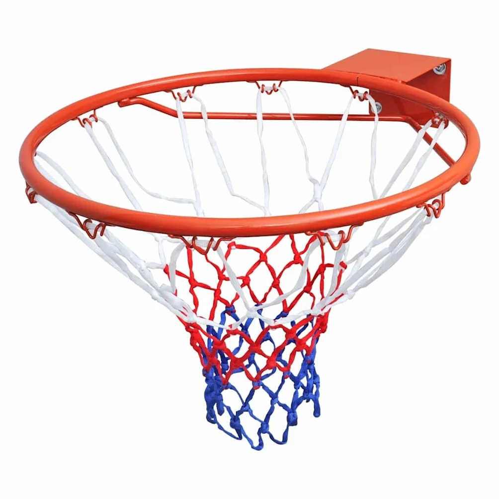 vidaXL Aro de Baloncesto con Red de Acero Naranja 45 cm Canasta de Basket