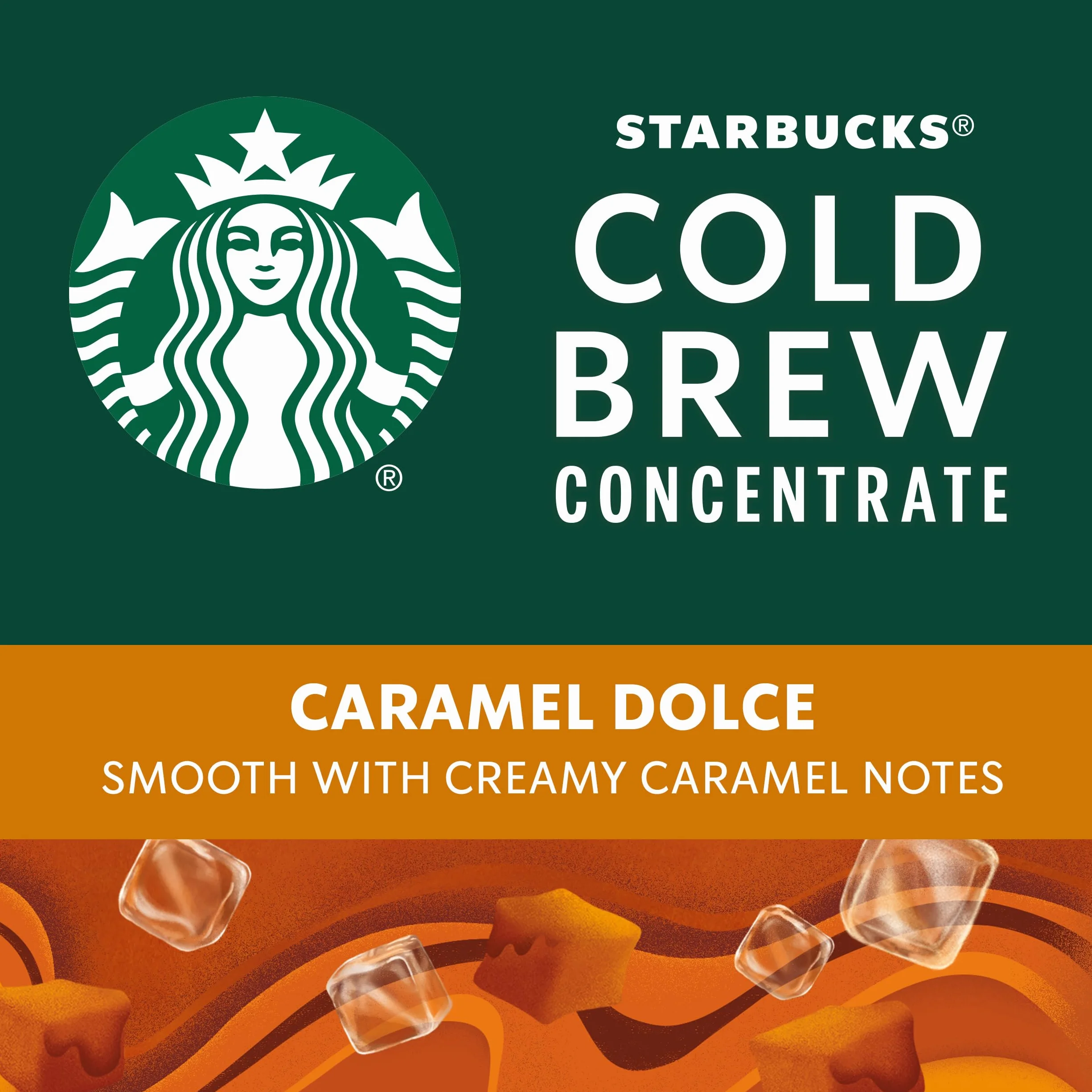 Starbucks Cold Brew Concentrado de Café, Café Helado con Sabor a Caramelo Dolce, 946 ml