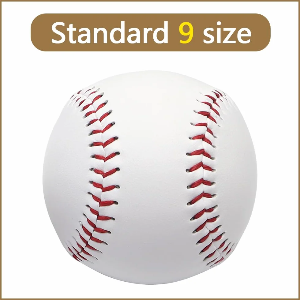Pelotas de Béisbol Profesionales 9 Pulgadas Cosidas a Mano Dura/Blanda para Adultos y Jóvenes