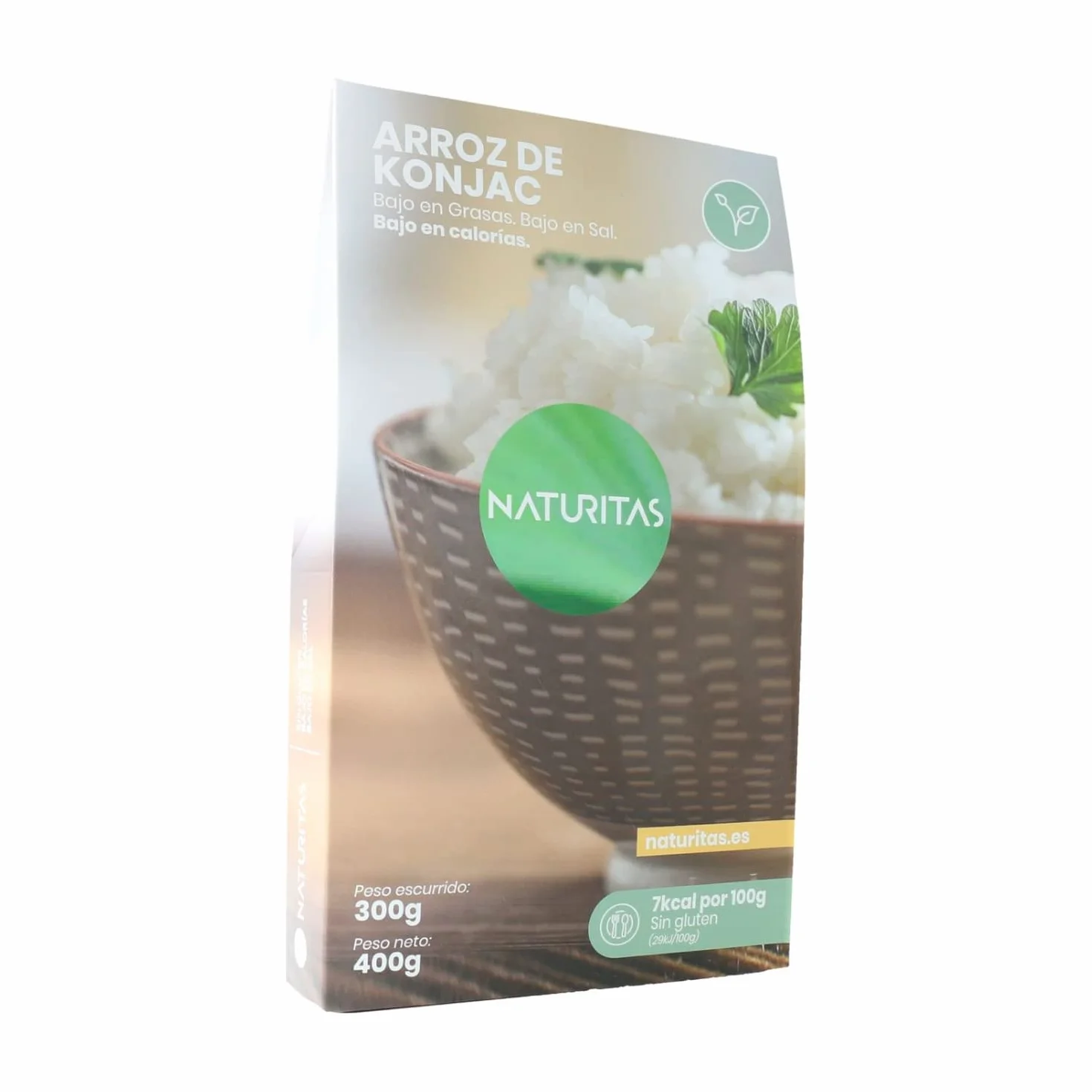 Arroz de konjac sin gluten | 300 g | Naturitas Essentials | Arroz de konjac shirataki | Cero calorías sin gluten | Pasta