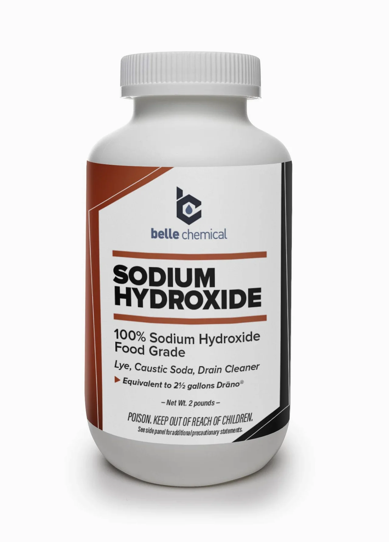 Sodium Hydroxide - Pure - Food Grade (Caustic Soda, Lye) (2 Pound Jar)