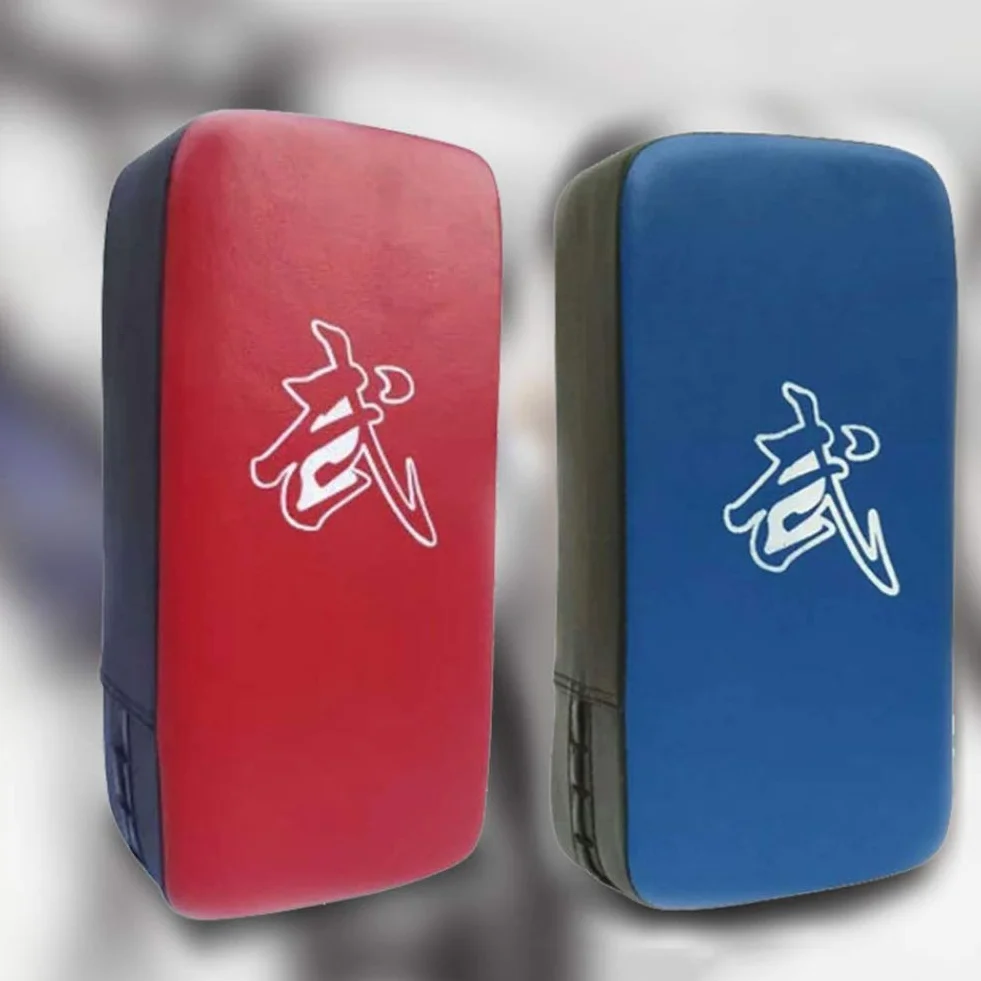 Guantes Boxeo Almohadilla de Palma Kick Pads Artes Marciales Golpe Cuerpo Pad Azul Talla Única