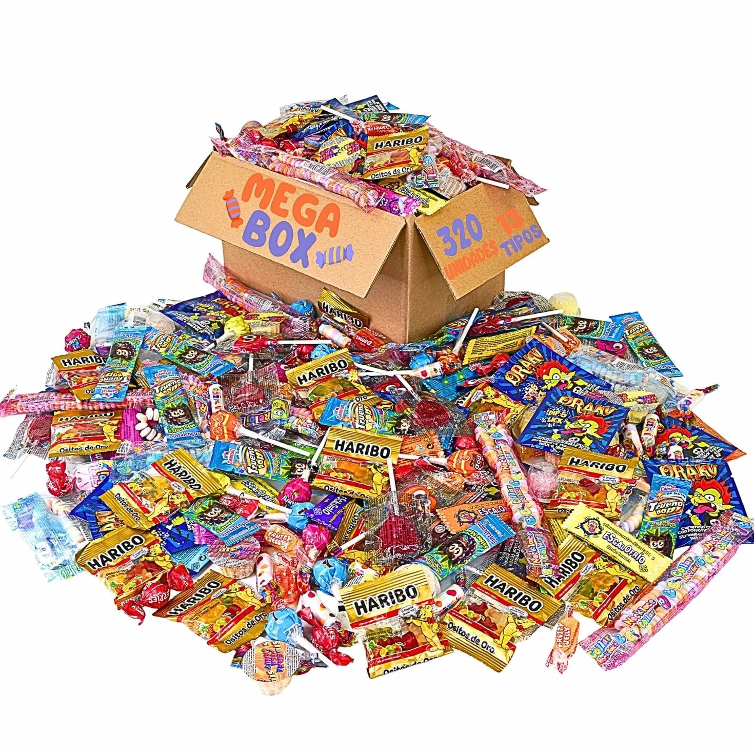 Pack de 320 Chuches Cumpleaños para Relleno Piñatas | Bolsas de Golosinas para Fiestas Infantiles