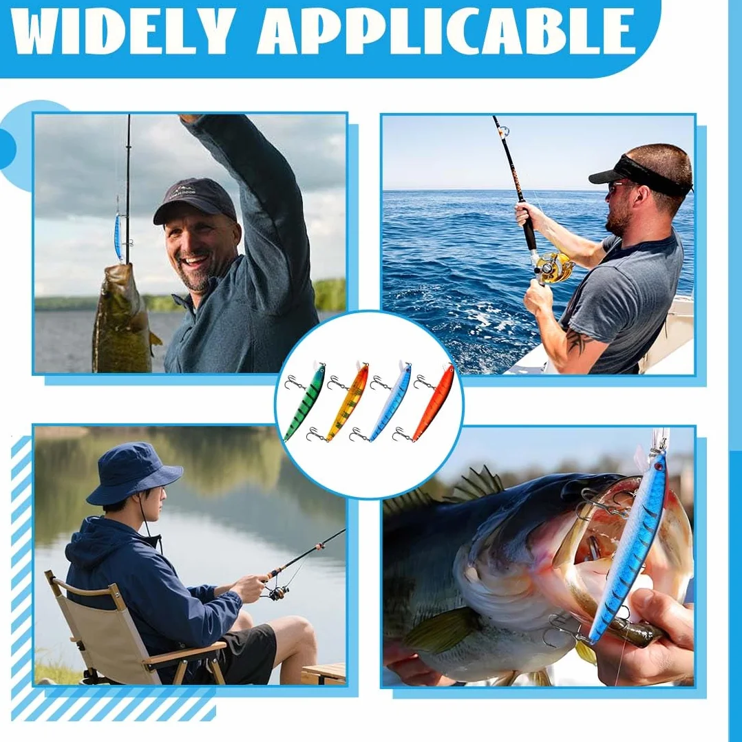 Señuelos Pesca Metal 5 Piezas Cebos Artificiales Mar Trucha Perca Lucio