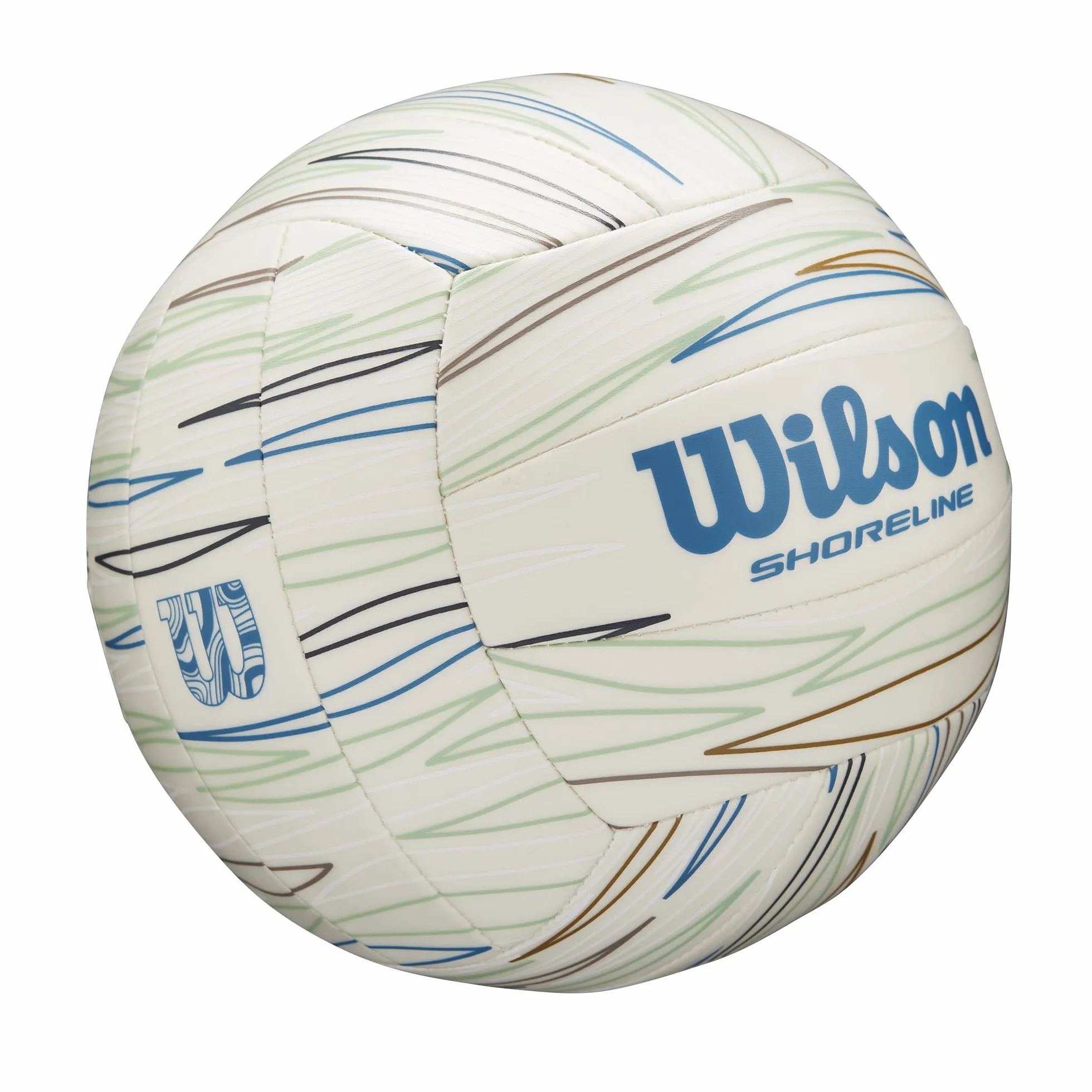 Wilson Balón de Voleibol Shoreline Gen Green Oficial Blanco/Azul TPU Reciclado