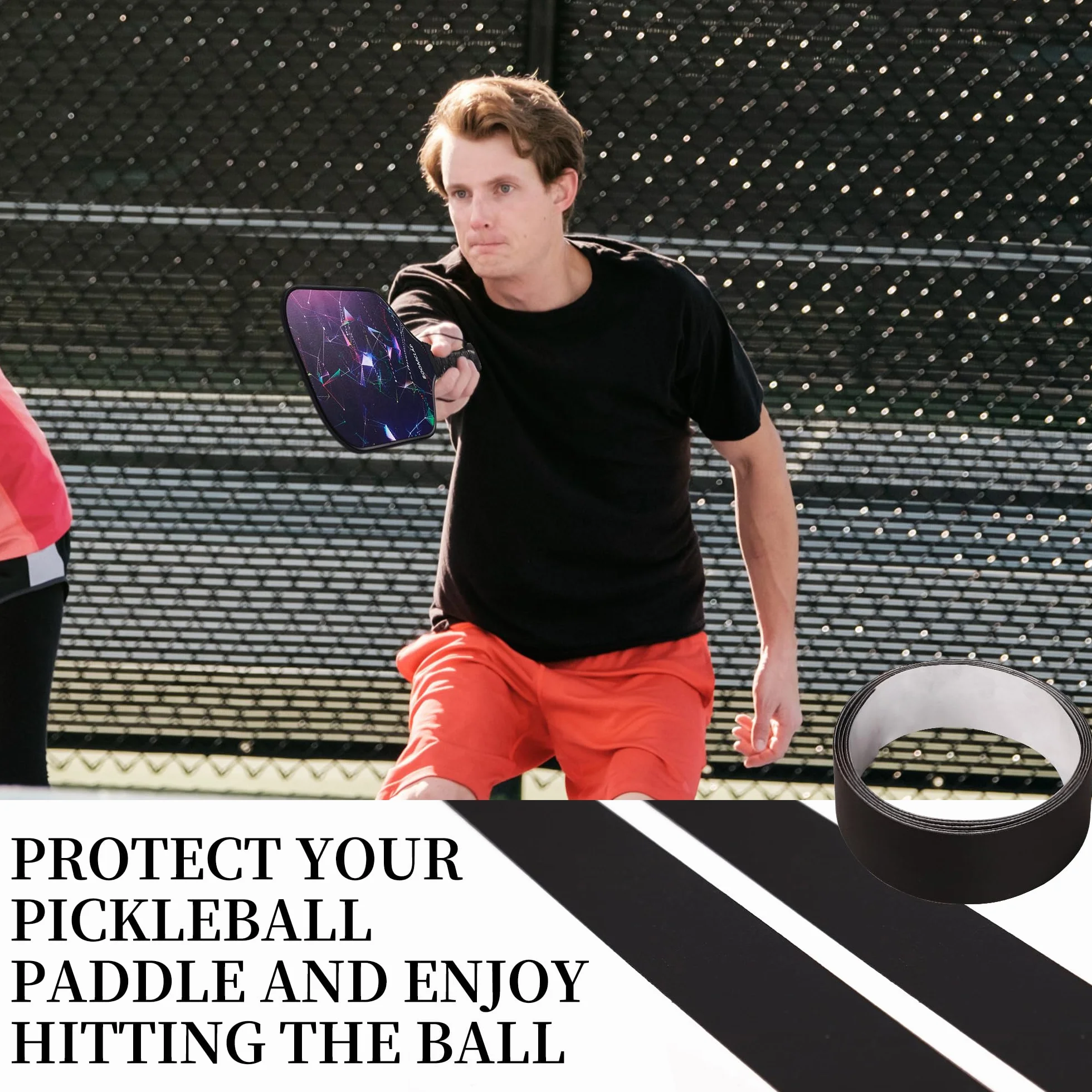 BOOMCLAP 3 Cintas Protectoras de Paleta de Pickleball 1.02 Pulgadas Protección de Borde Deportivo