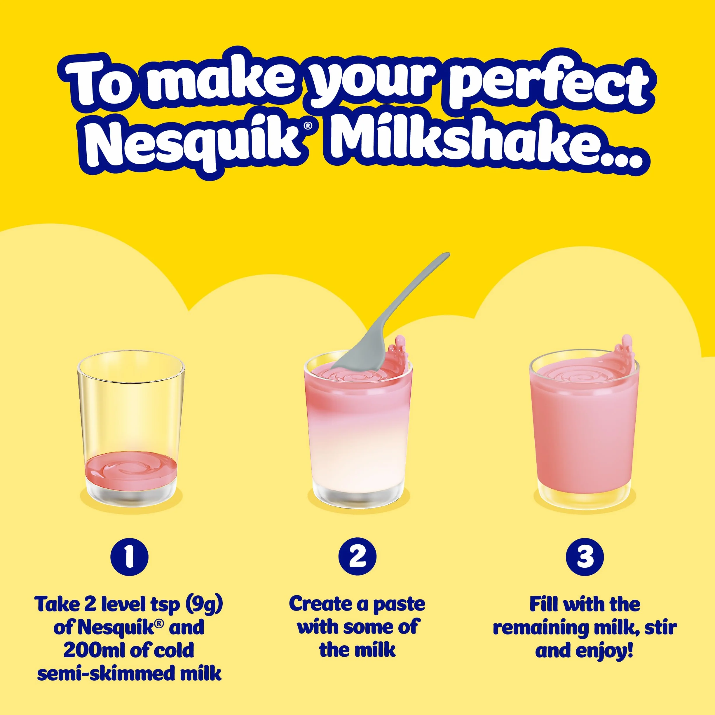 Nesquik Fresa en polvo, 300 g (paquete de 10)