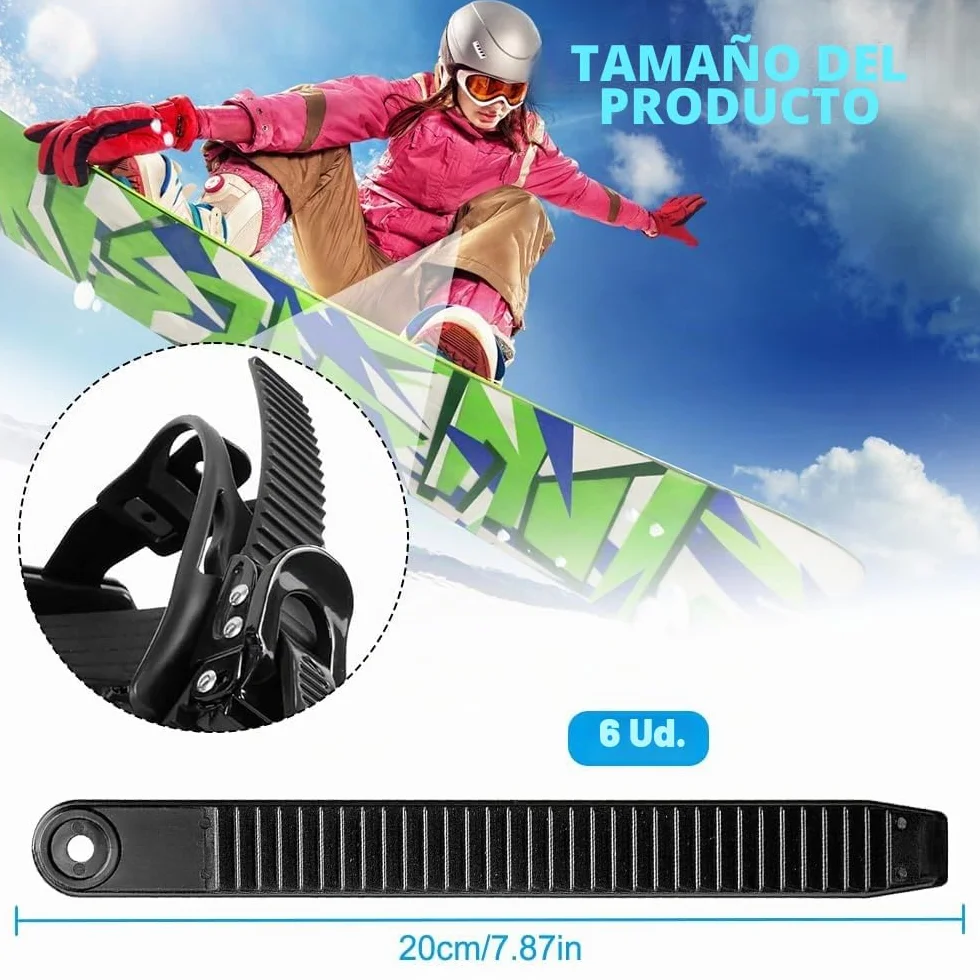 Correas de Tobillo para Snowboard 3 Pares de Repuesto Unión