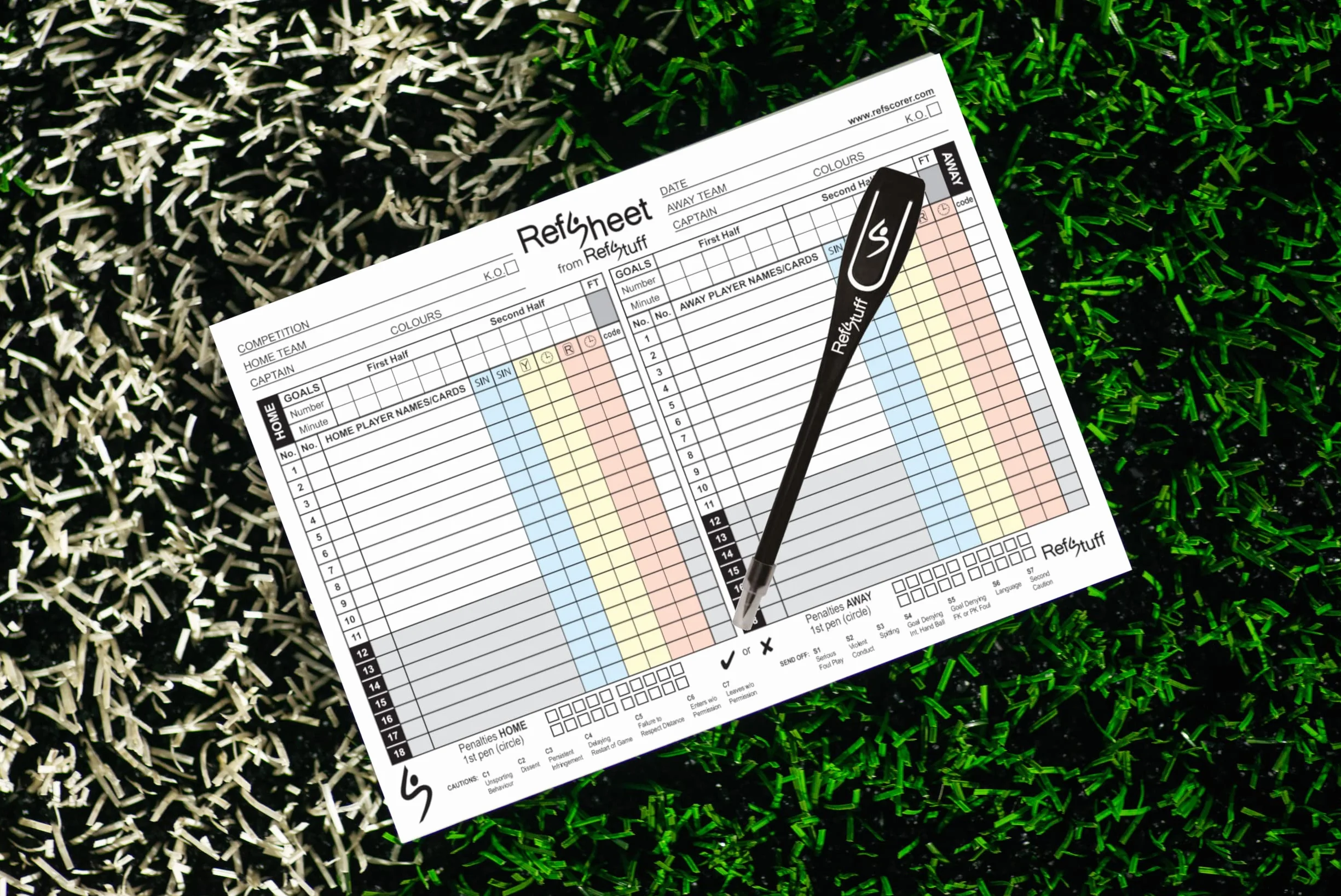 Hojas de puntuación de árbitro de fútbol RefSheet (paquete de 50)