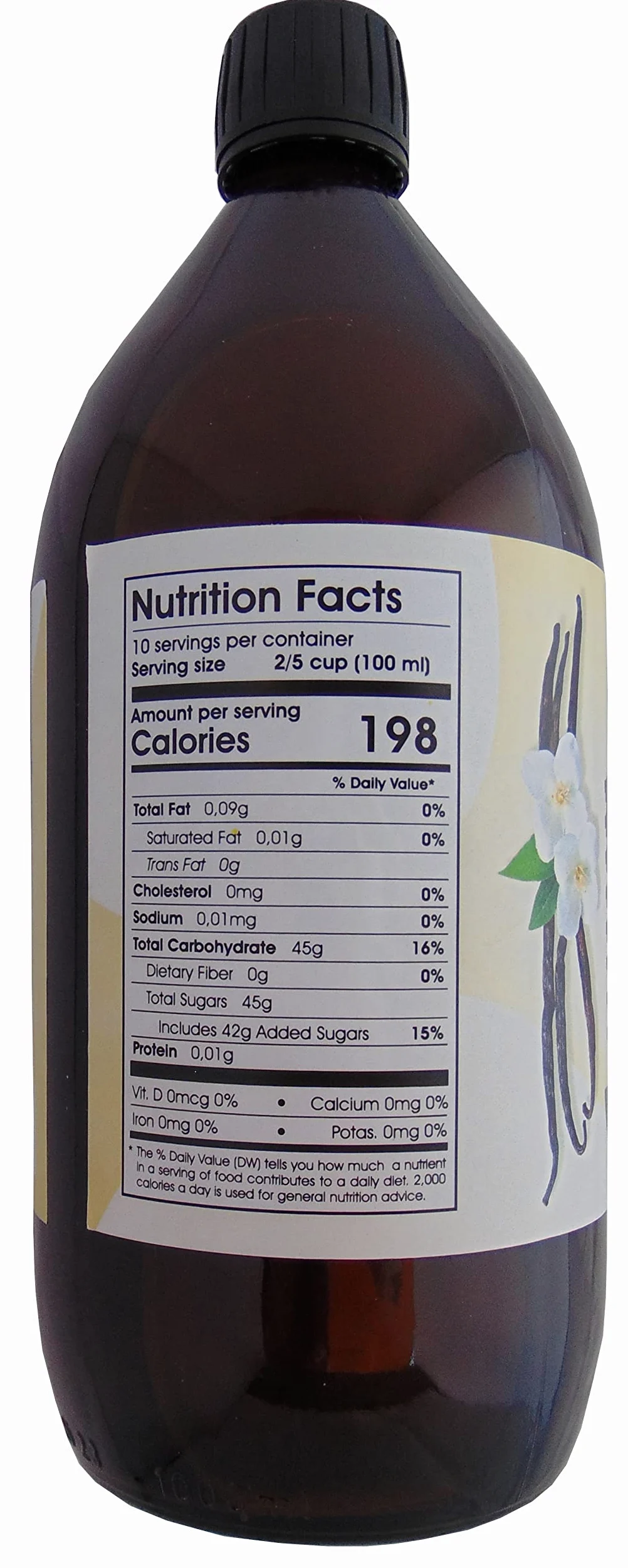 Extracto de vainilla natural, hecho de vainilla natural, sin alcohol, 1 litro, Halal