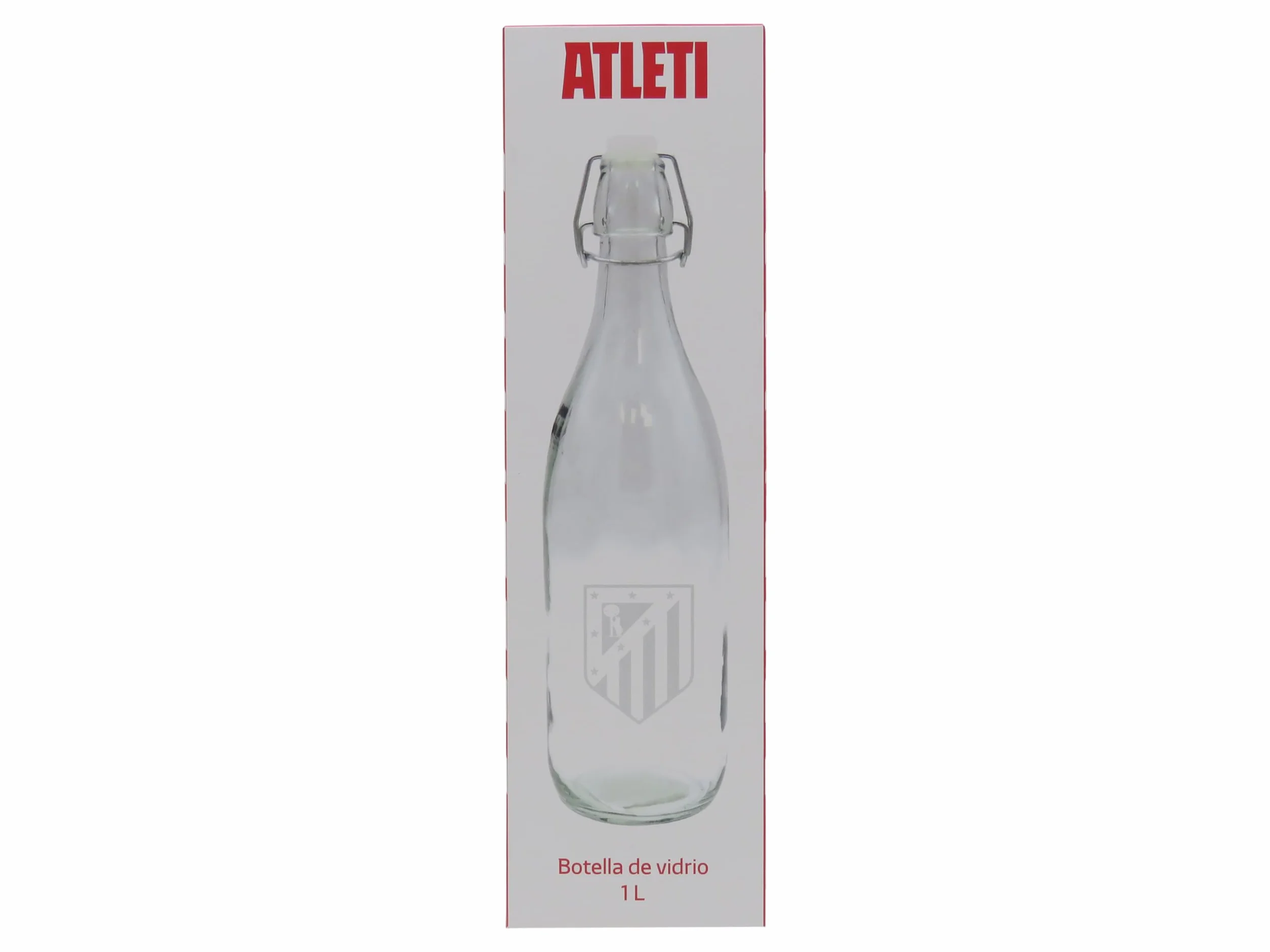 CYPBRANDS butelka szklana 1 L Oficjalny Produkt Atlético de Madrid