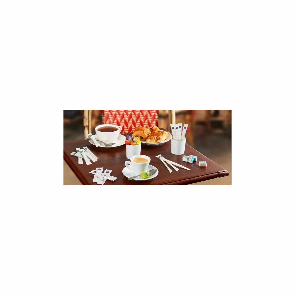 Lote de 1000 sobres de azúcar cristalizado SAINT LOUIS en palitos individuales de 4 g (2 kg x 2) con agitadores de madera – Ideal para bebidas calientes, cafés y tés – 2 cajas de 500 sobres
