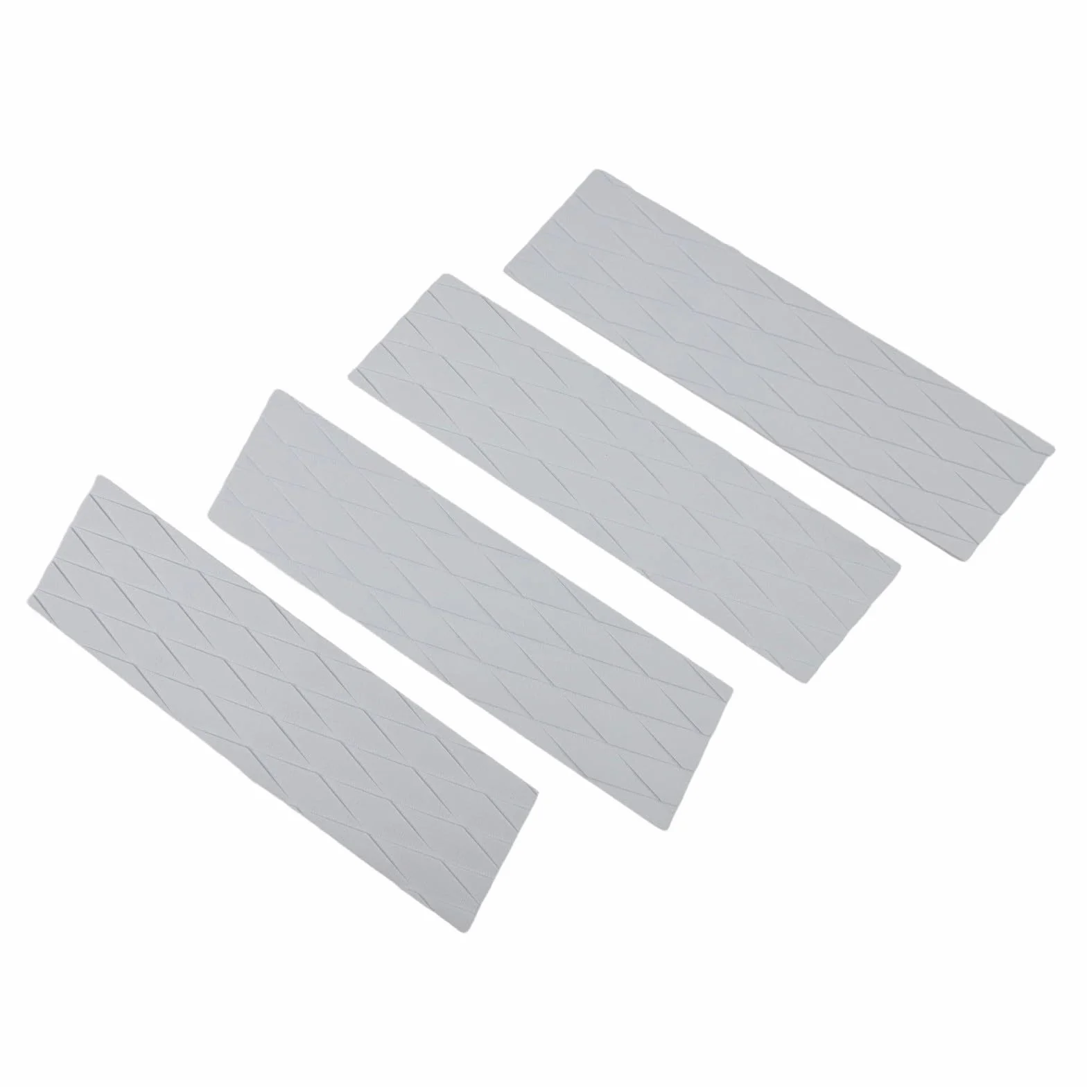 Alfombrillas antideslizantes de EVA para tablas de surf, acanaladas con respaldo, blanco