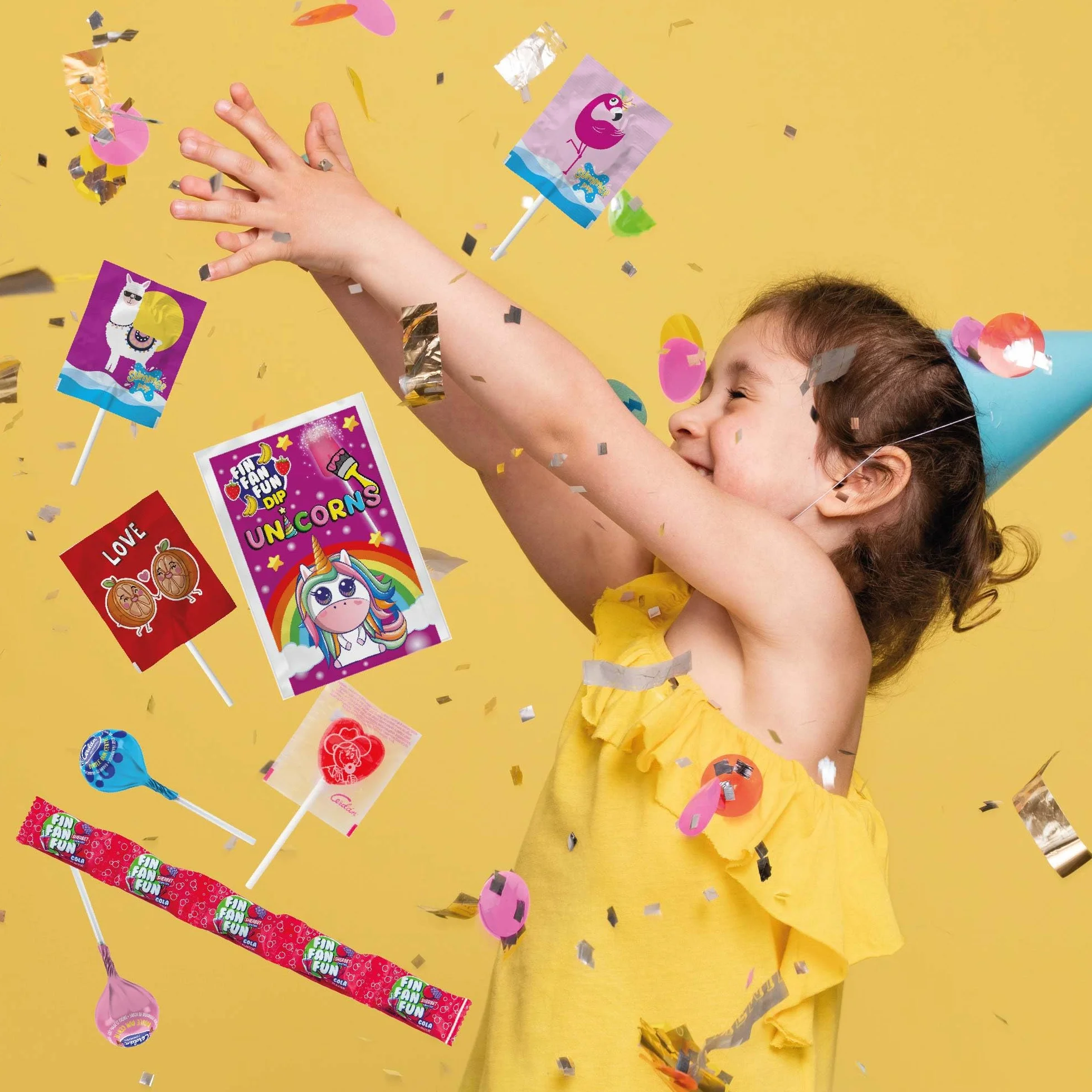 Caramelos Cerdán | Party Mix- Pack de 100 Caramelos y Chuches de Sabores Surtidos - Relleno de Piñata Sin Gluten - Ideal para Bolsas de Cumpleaños, Comuniones, Bautizos o Fiestas