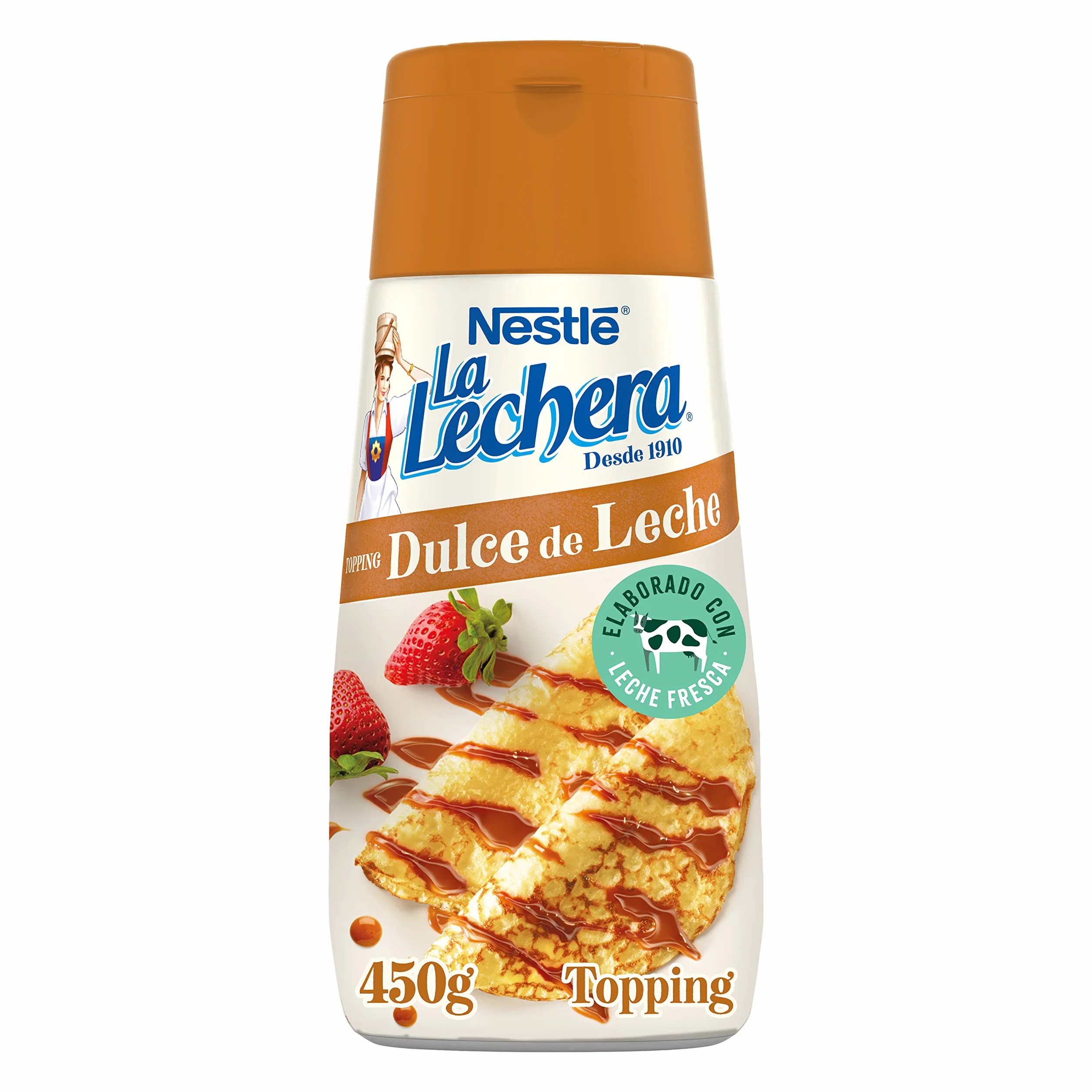 Nestlé La Lechera Dulce de Leche Leche Condensada Botella Sirve Fácil 12 x 450 g