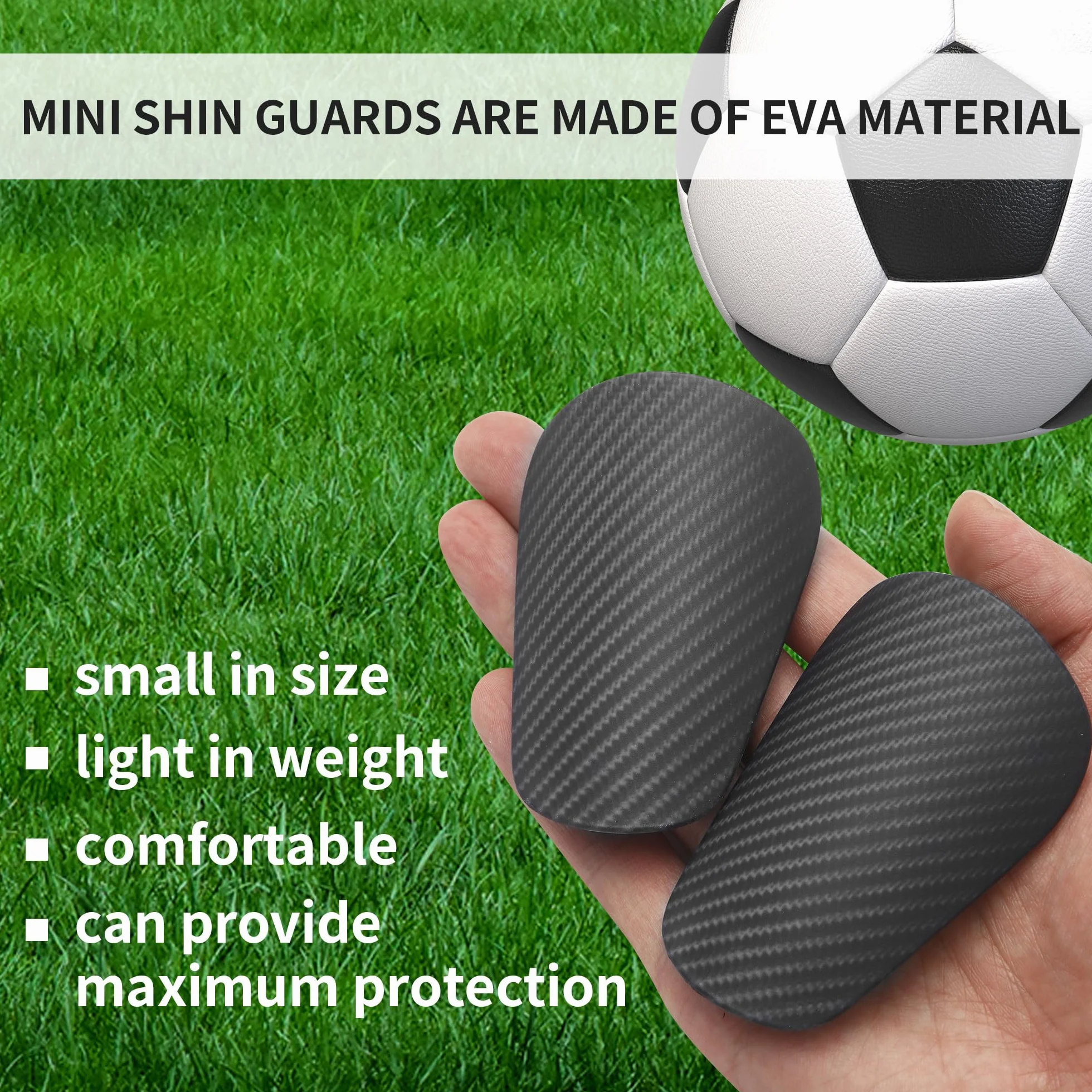 Espinilleras Futbol Mini 8x5CM Protección para Hombres Mujeres Niños
